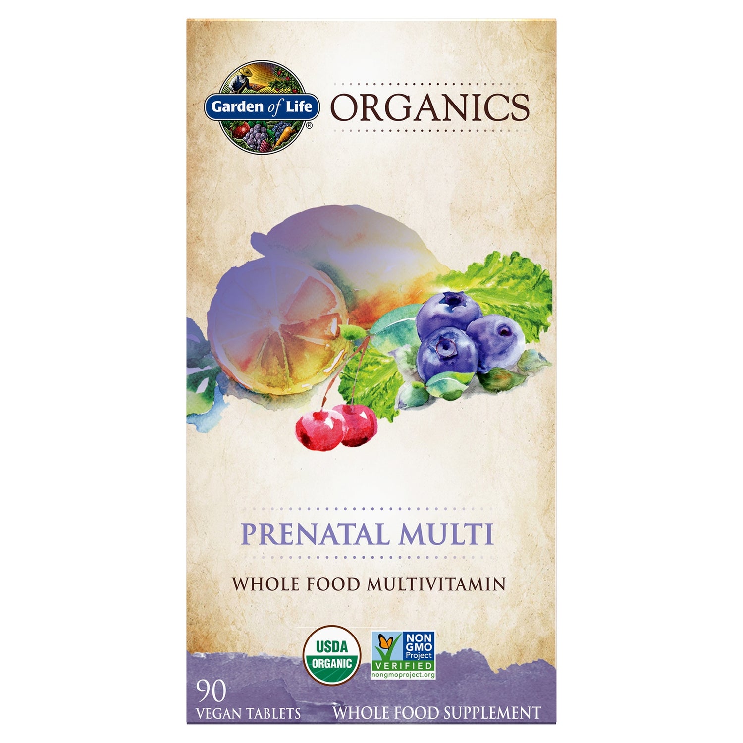 Organics Multivitamines Prénatales 90 Comprimés Garden of Life FR