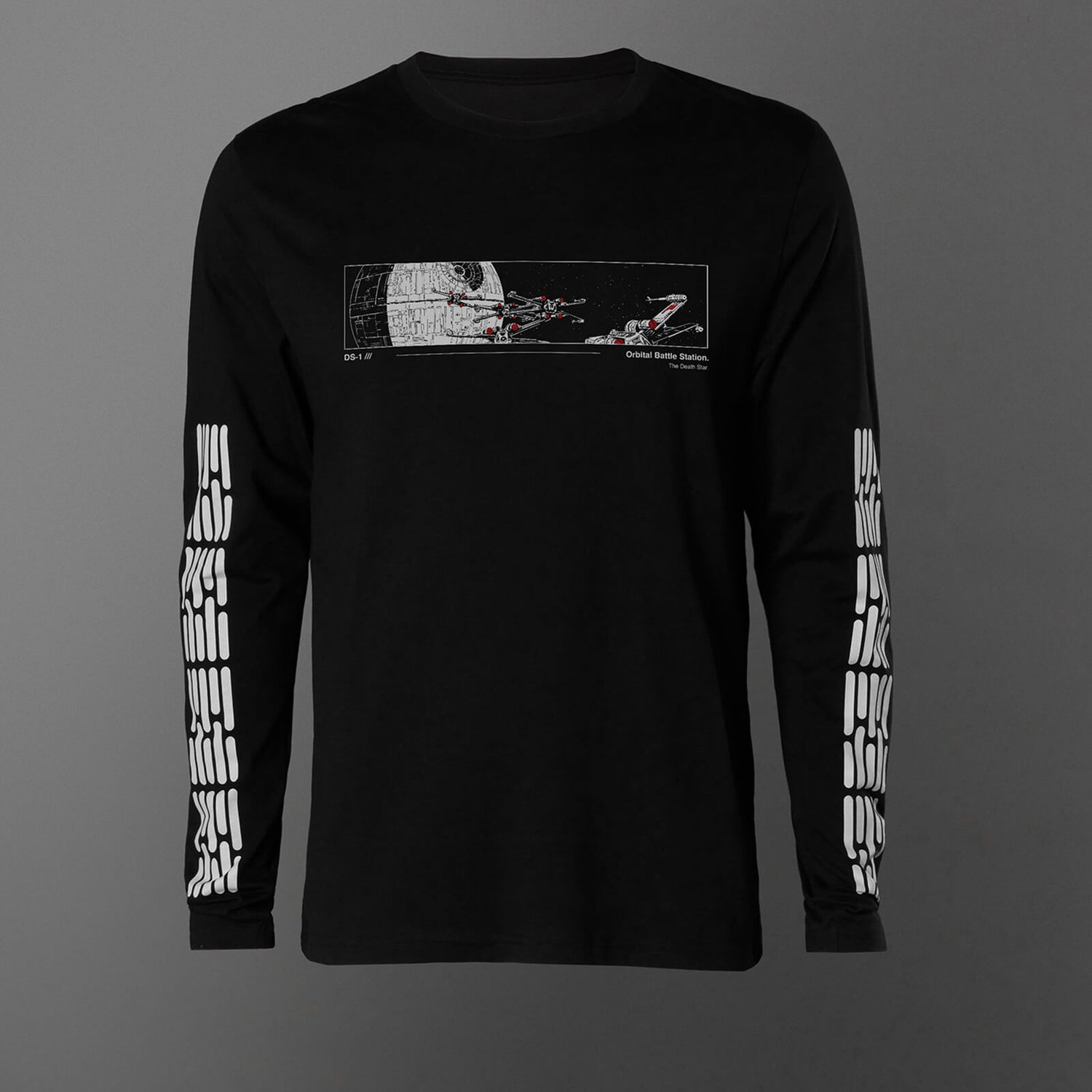 Star Wars The Death Star Long Sleeve Unisex T-Shirt - Black Clothing