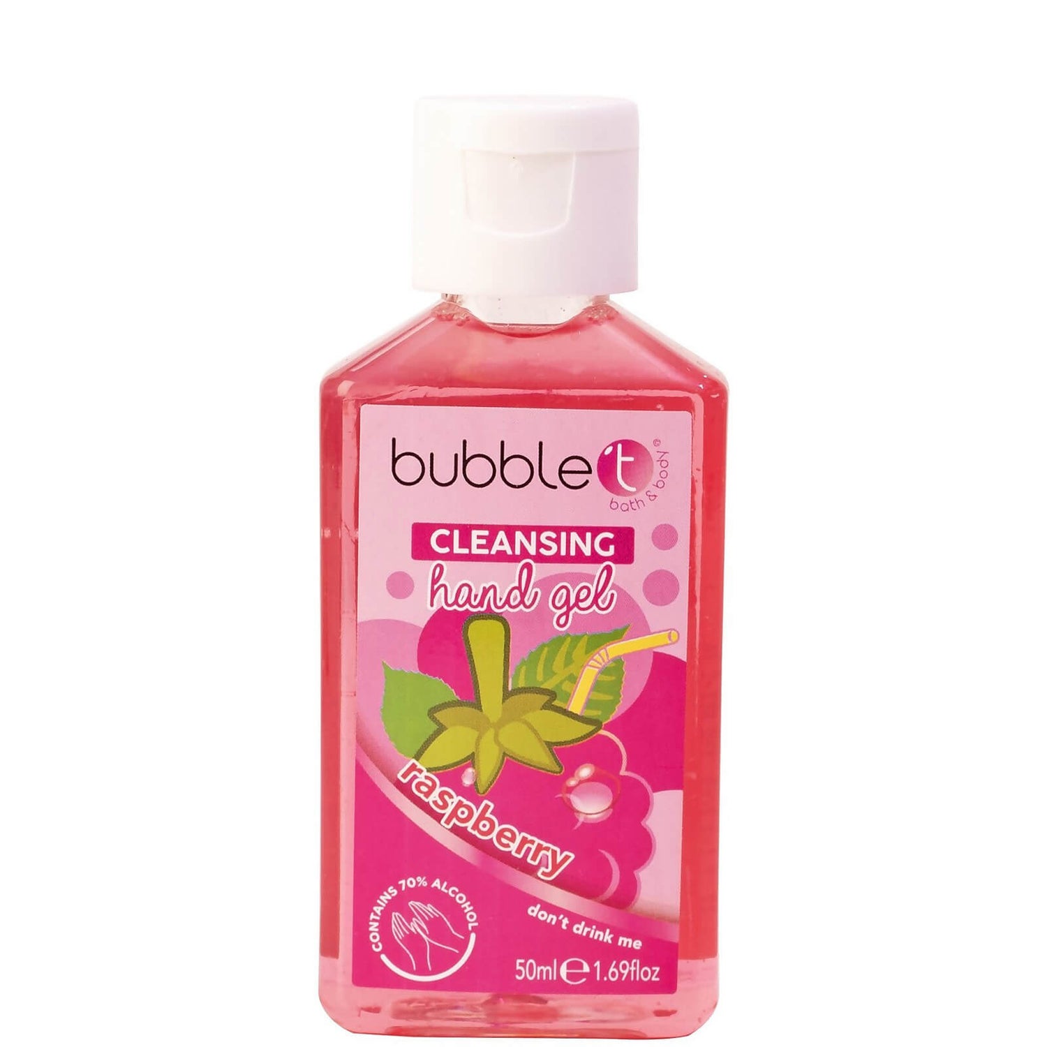 Bubble T Hand Cleansing Gel Raspberry 50ml