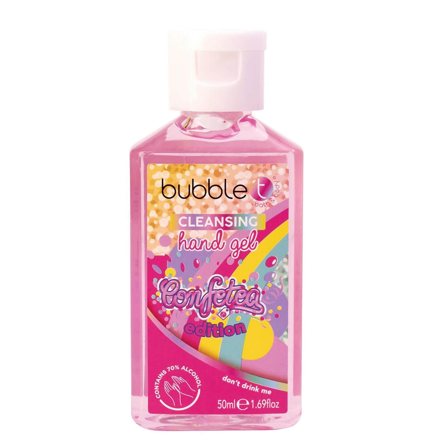 Bubble T Hand Cleansing Gel Rainbow 50ml LOOKFANTASTIC