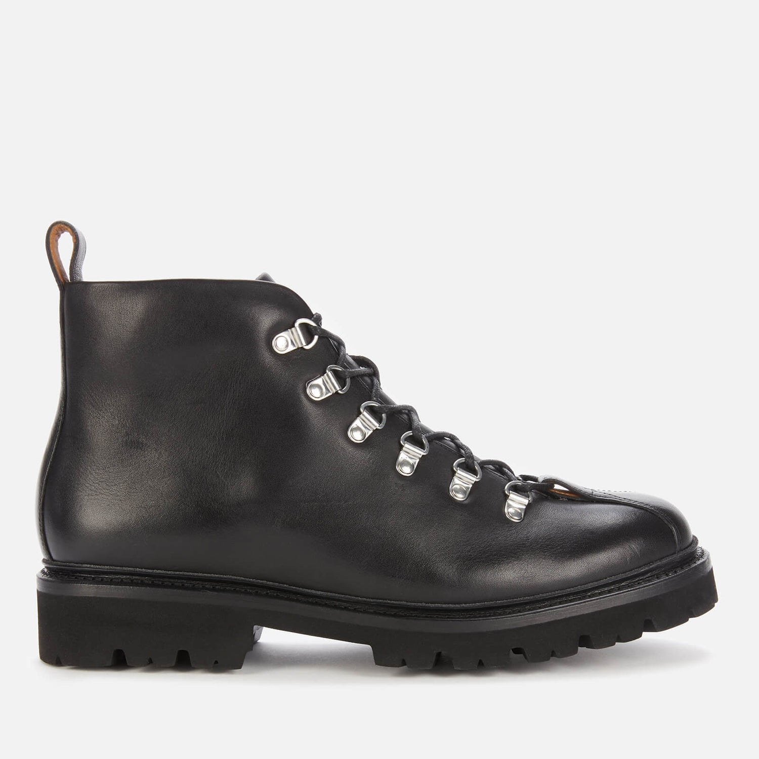 Grenson Men's Bobby Leather Hiking Style Boots - Black | FREE UK ...