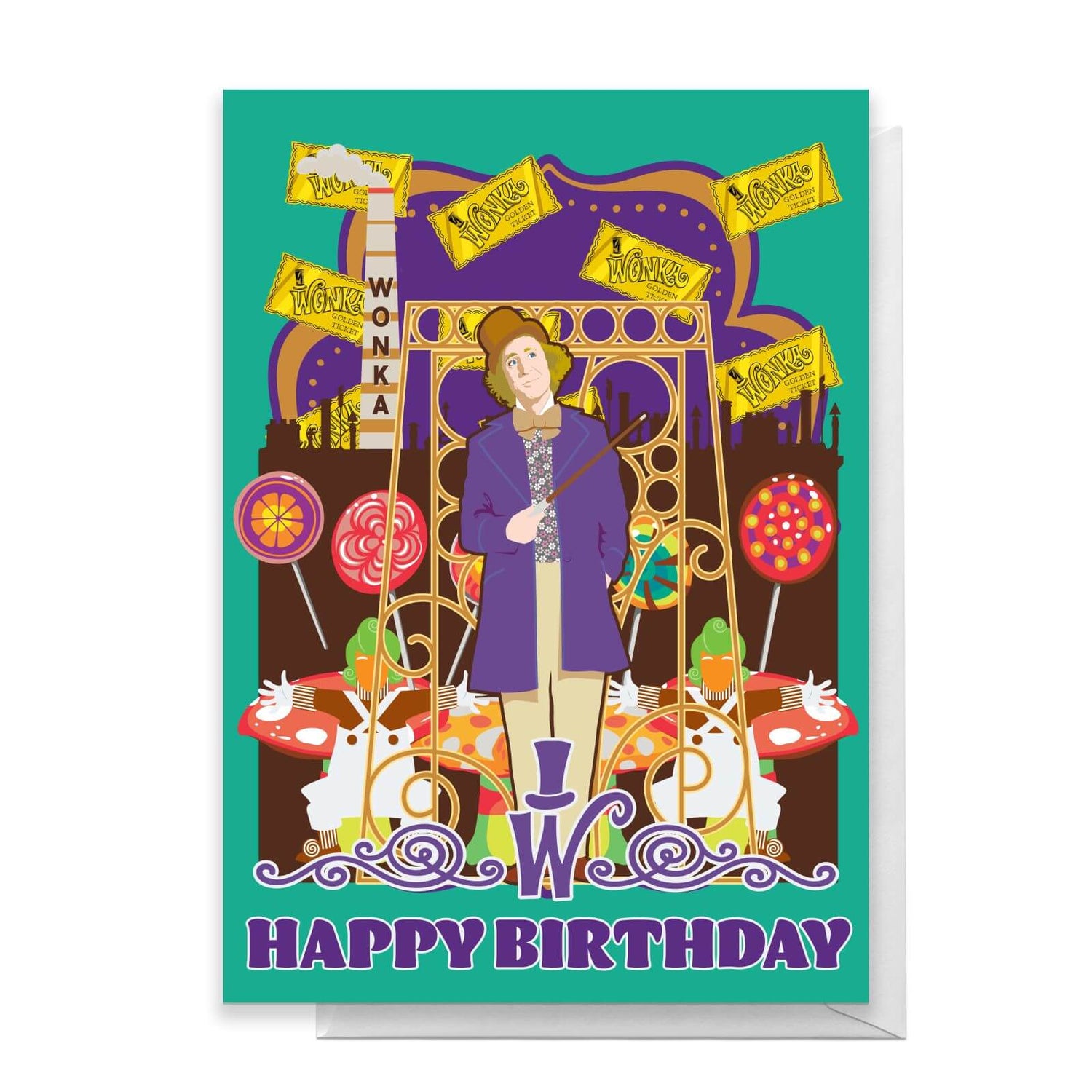 Willy Wonka Birthday Greetings Card - IWOOT UK