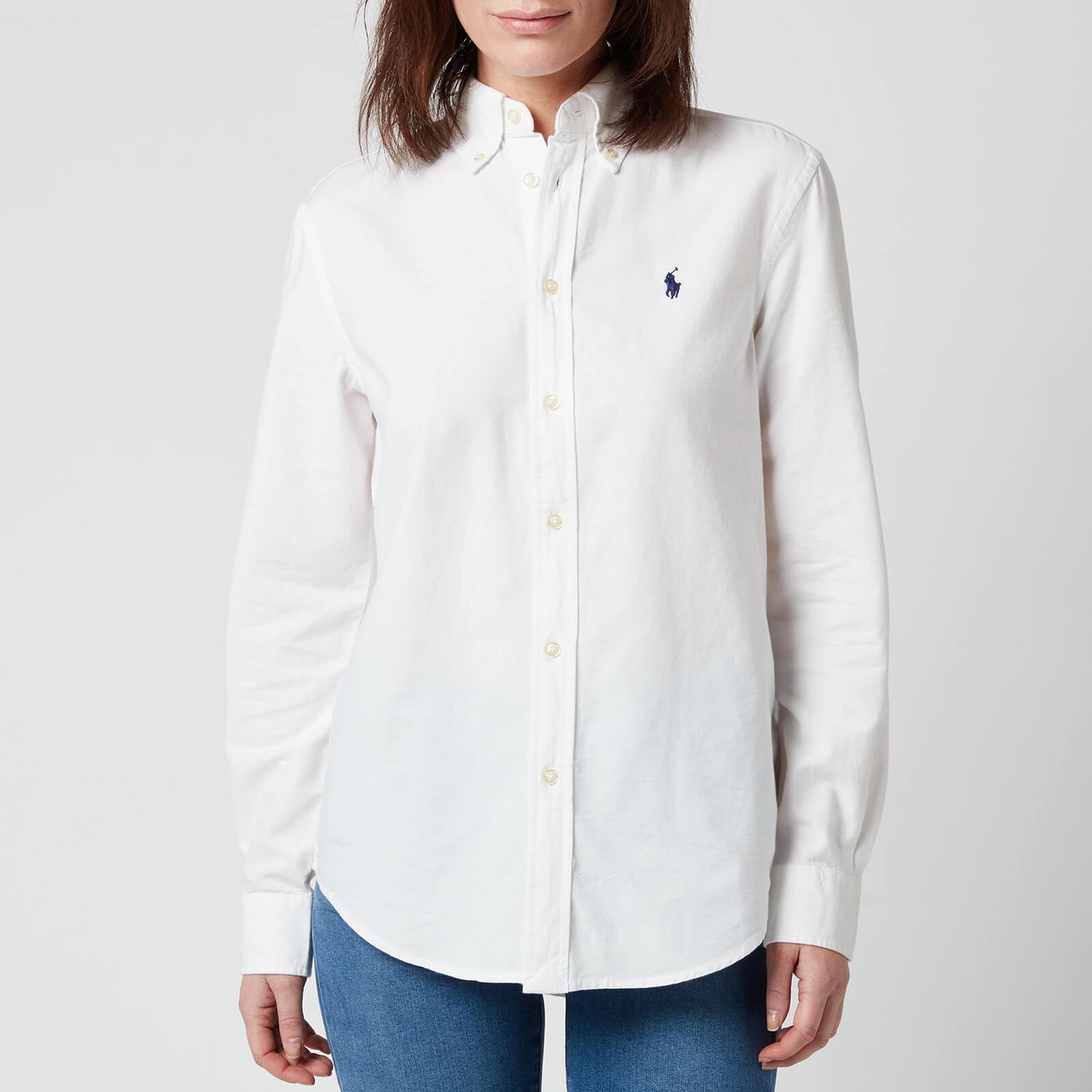 Polo Ralph Lauren Women's Relaxed Logo Shirt - White - Free UK Delivery ...