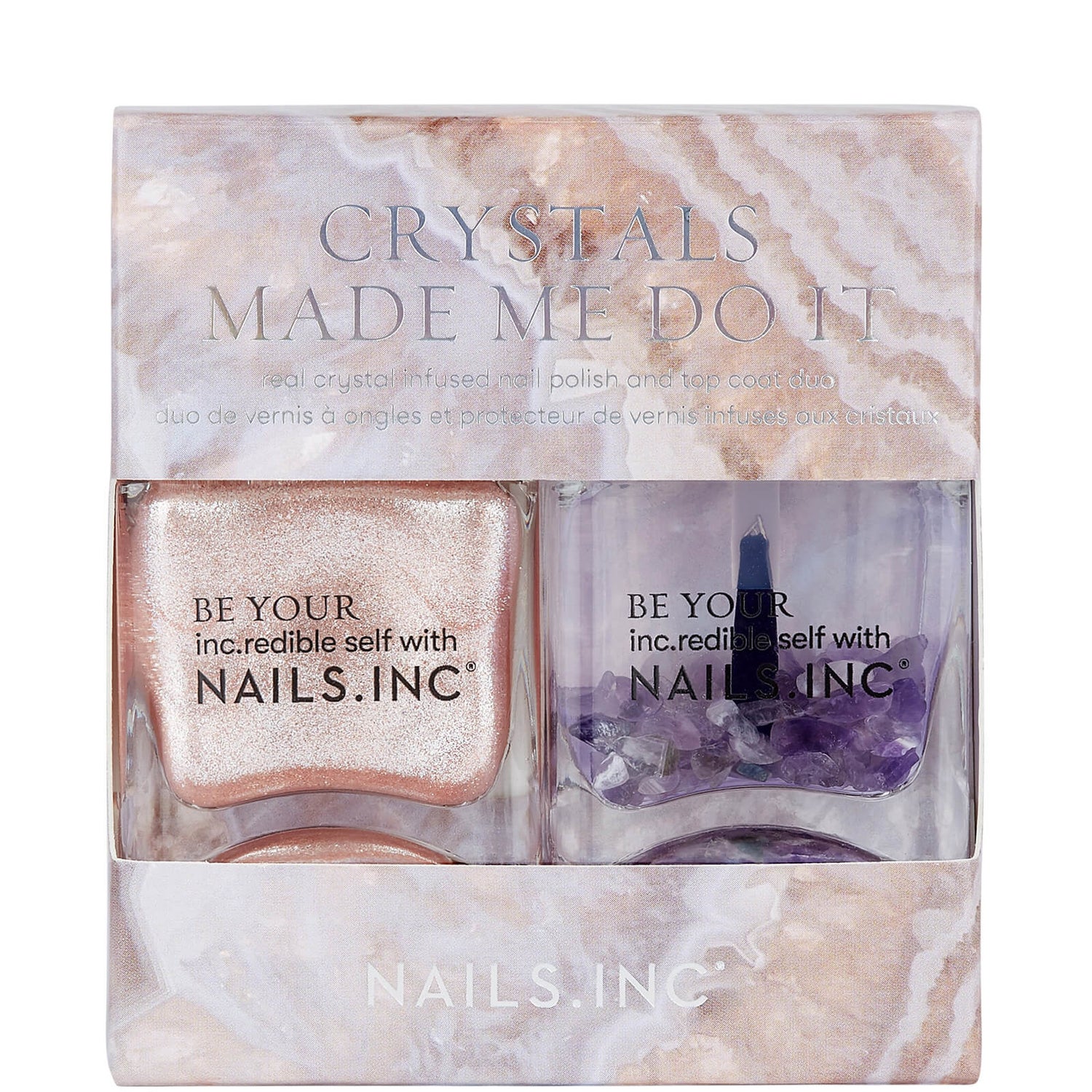 nails inc. Crystals Made me do it Nail Polish Duo 2 x 14ml LOOKFANTASTIC