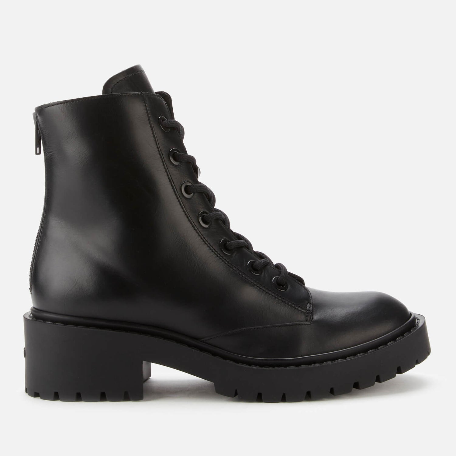 KENZO Women's Pike Leather Lace Up Boots - Black - Free UK Delivery ...