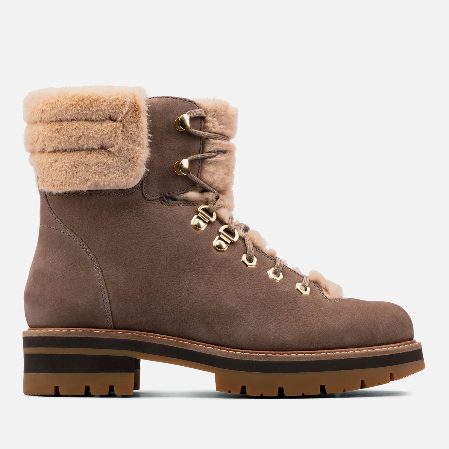 Clarks Women's Orianna Nubuck Hiking Style Boots Pebble