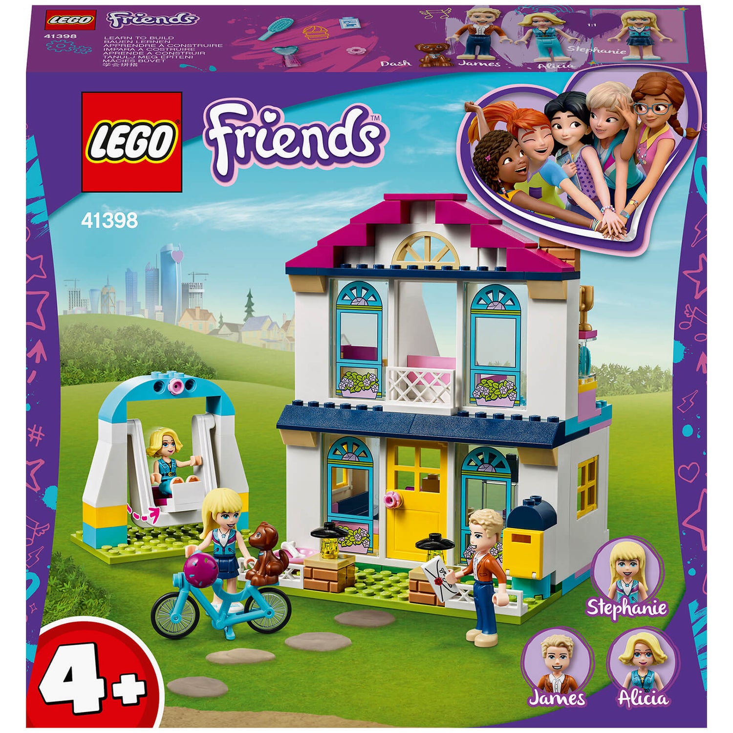 LEGO Friends: 4+ Stephanie's House Mini Doll Play Set (41398) Toys ...