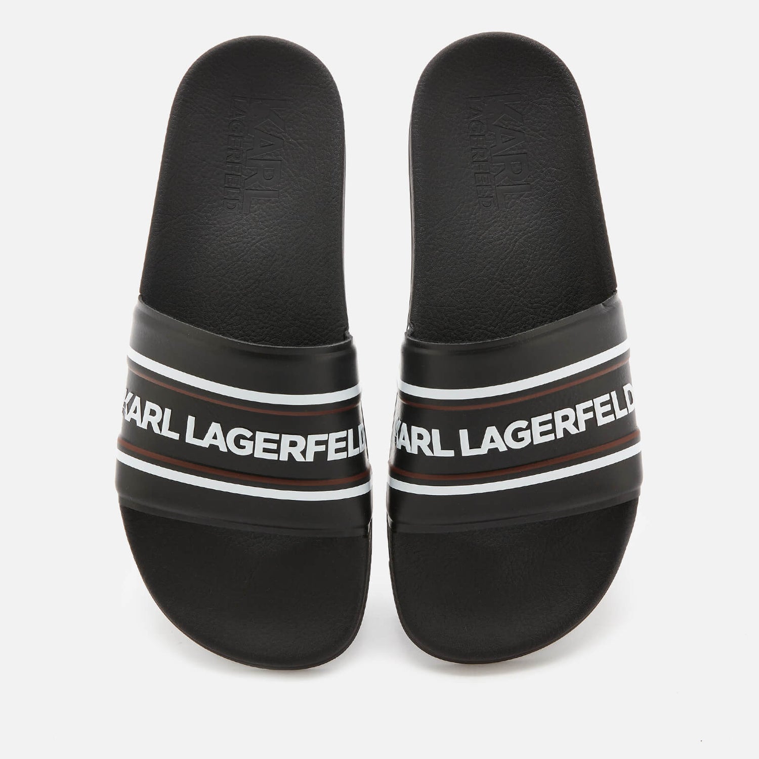 KARL LAGERFELD Men's Kondo Contrast Slide Sandals - Black | TheHut.com