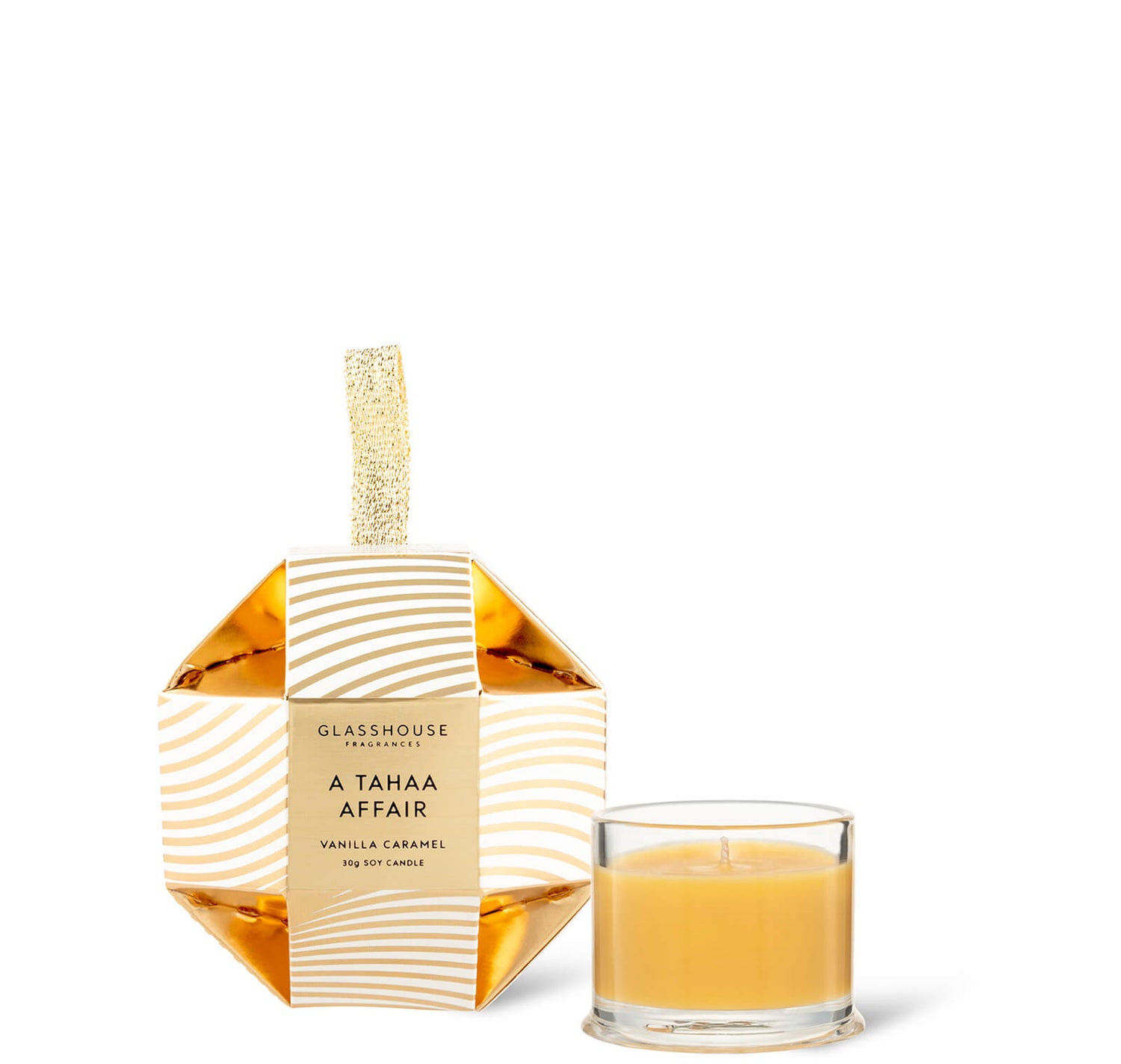 Glasshouse A Tahaa Affair Christmas Candle Bauble 30g LOOKFANTASTIC