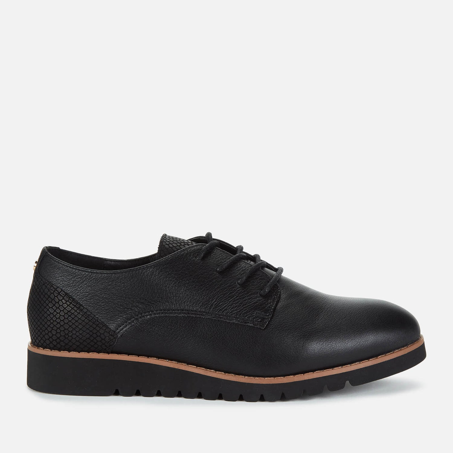 Dune Women's Flinch Leather Derby Shoes - Black | FREE UK Delivery ...