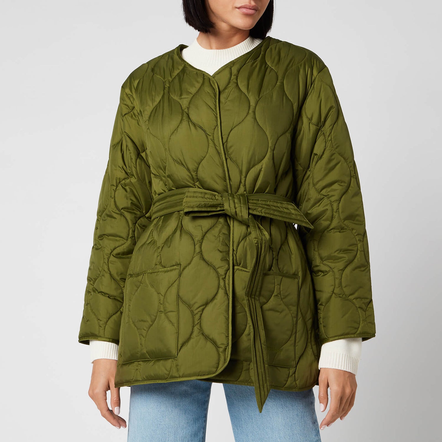 Barbour X Alexa Chung Women's Martha Cropped Quilt Jacket Vintage