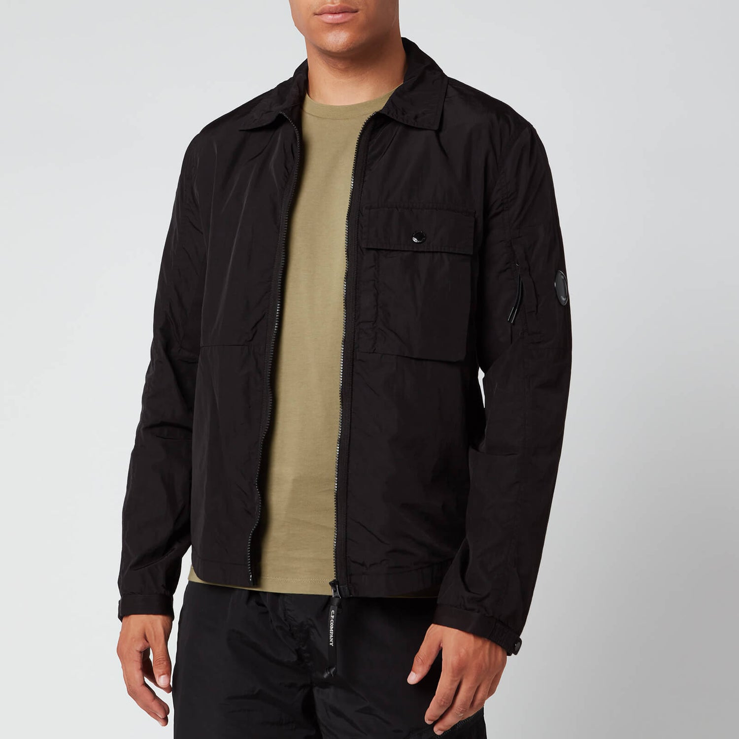 C.P. Company Men's Zip Shirt Jacket - Black - Free UK Delivery Available