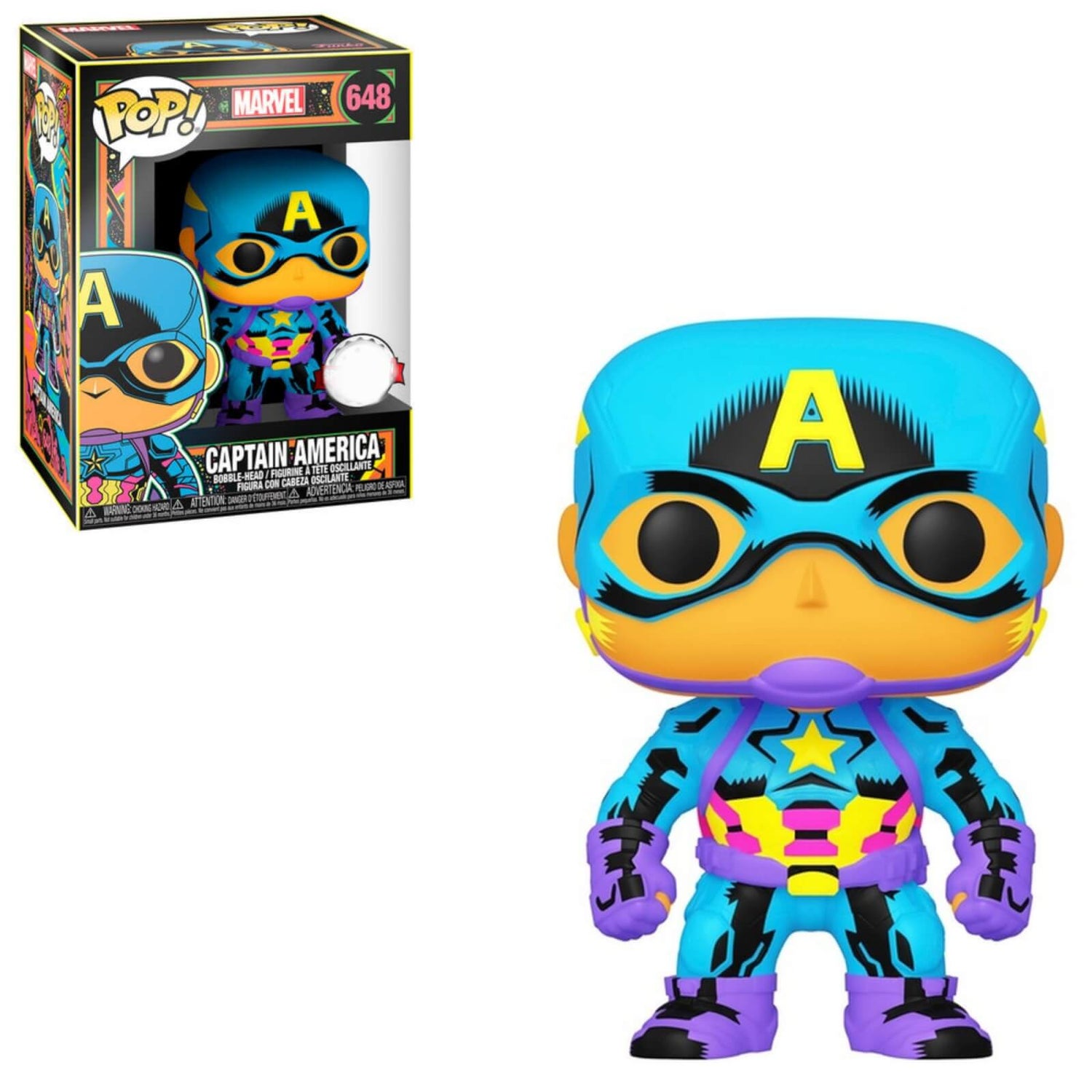 funko pop captain marvel black light