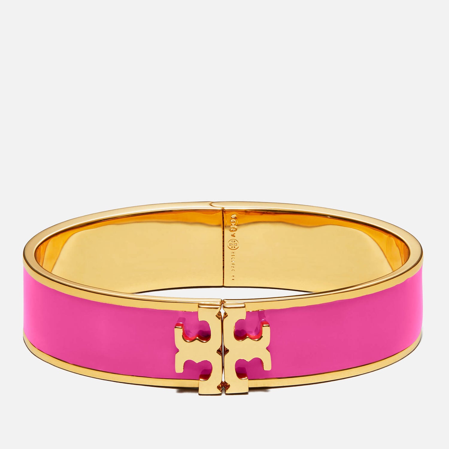 Tory Burch Women's Kira Enamel 14mm Bracelet Tory Gold/Crazy Pink