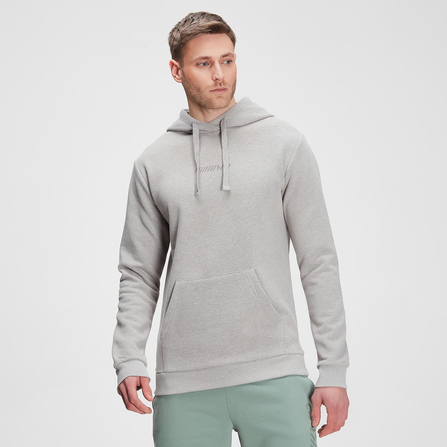 Men's Tonal Graphic Hoodie | Storm Grey Marl | MYPROTEIN™