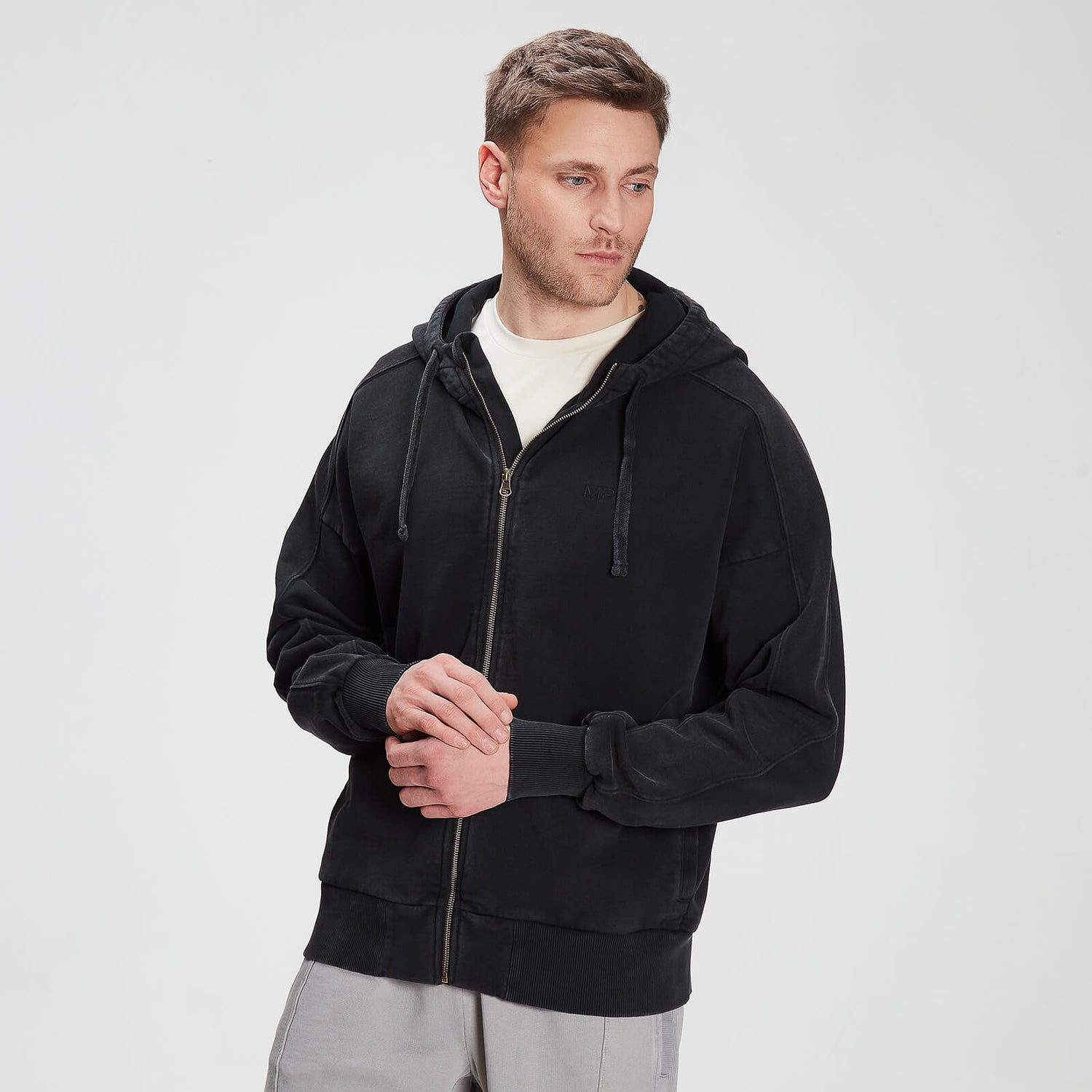 Men's Training Zip through Hoodie Black MYPROTEIN™