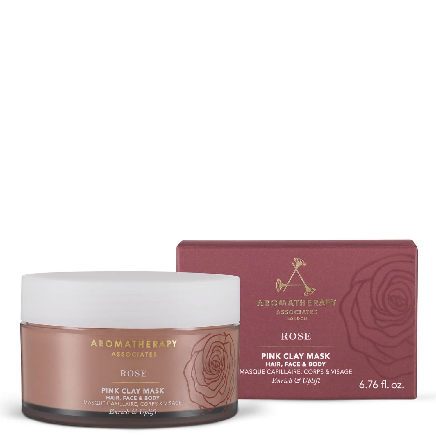 Aromatherapy Associates Rose Pink Clay Mask 200ml LOOKFANTASTIC