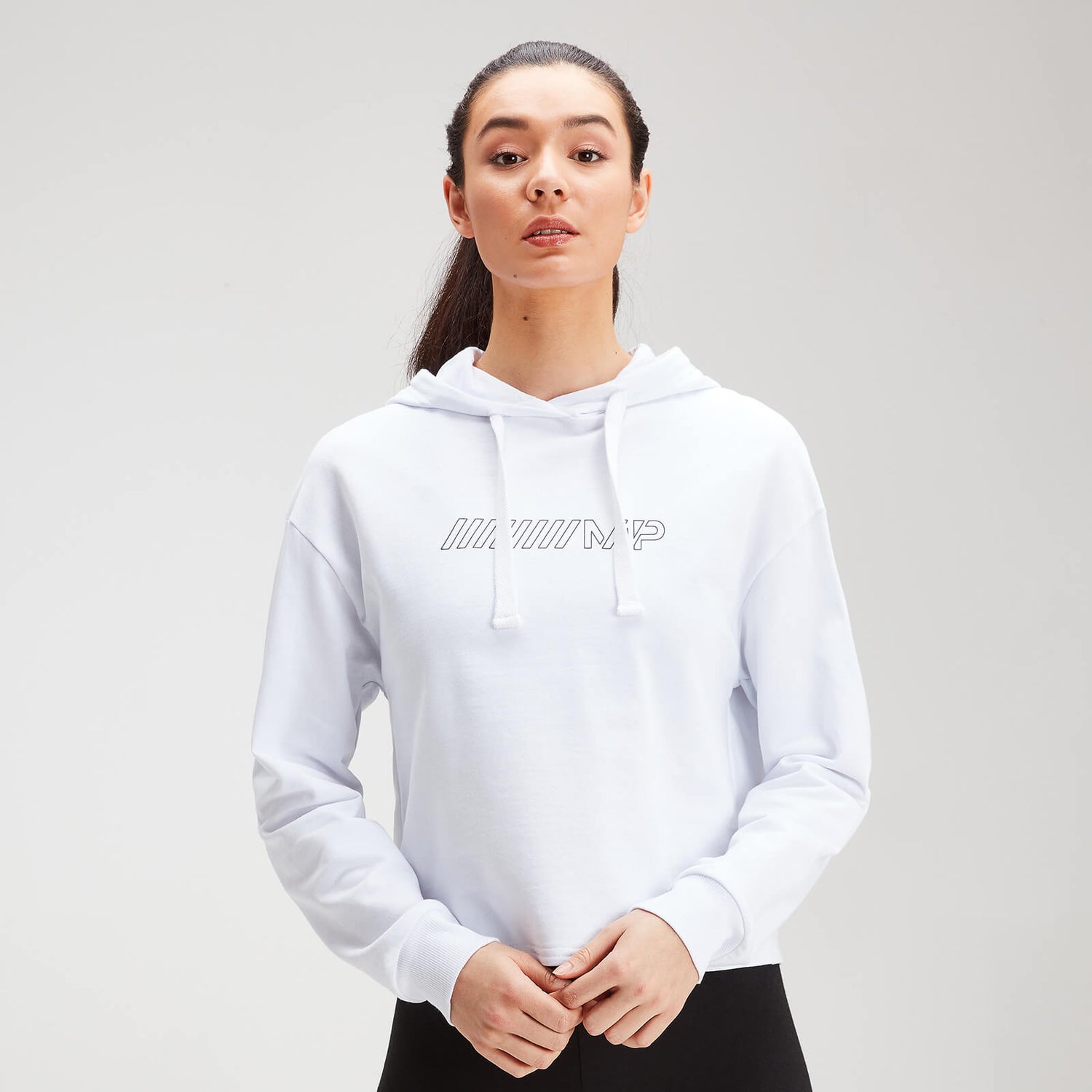 Women's Outline Graphic Hoodie White MYPROTEIN™