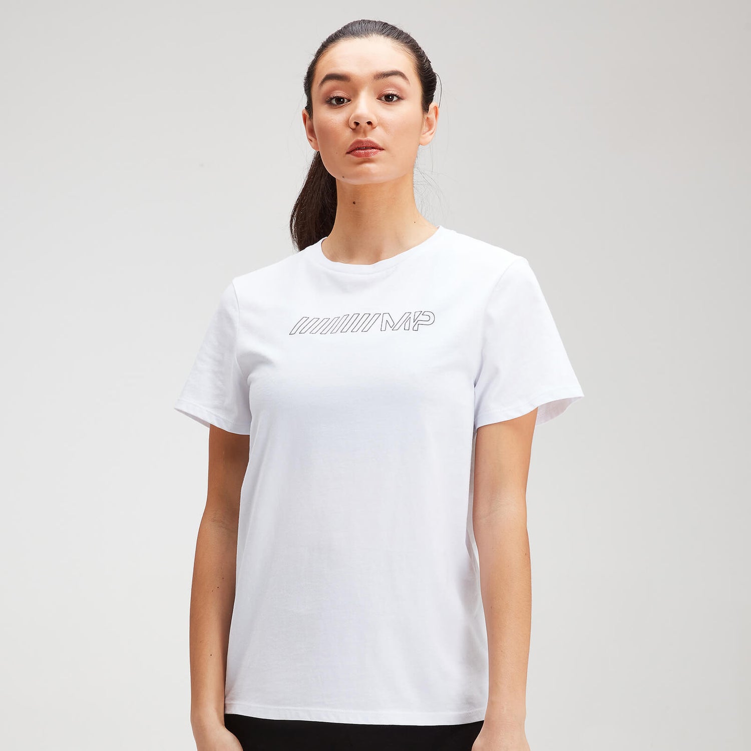 Women's Outline Graphic T-Shirt | White | MYPROTEIN™