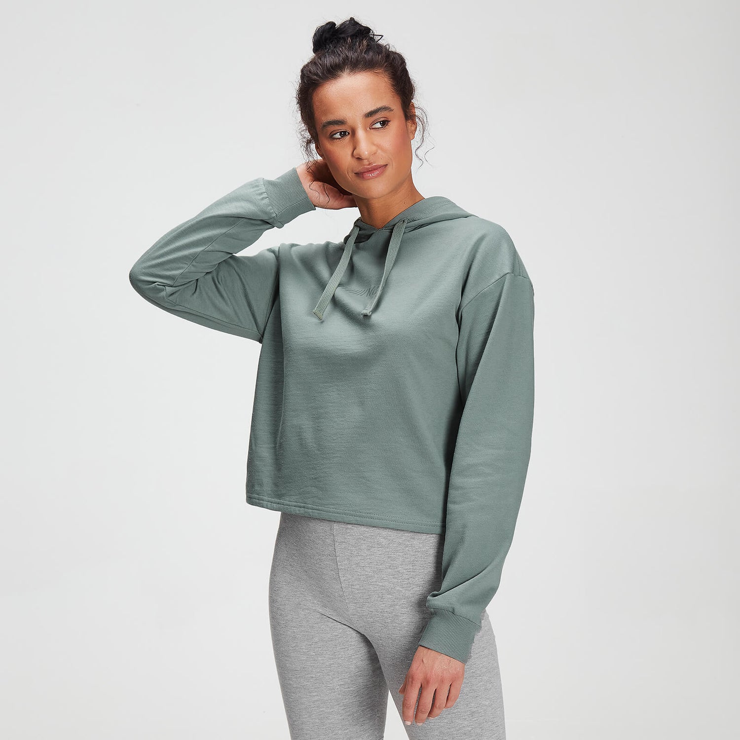 Women's Tonal Graphic Hoodie| Washed Green | MYPROTEIN™