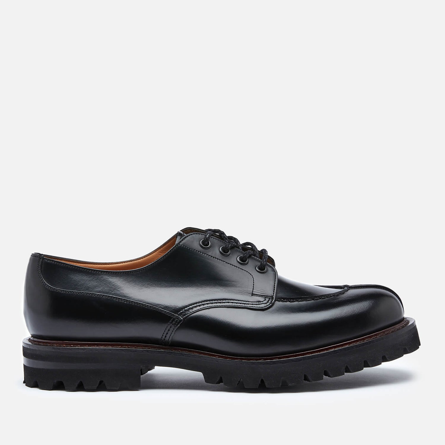 Church's Men's Edgerton Leather Apron Toe Derby Shoes - Black - Free UK ...