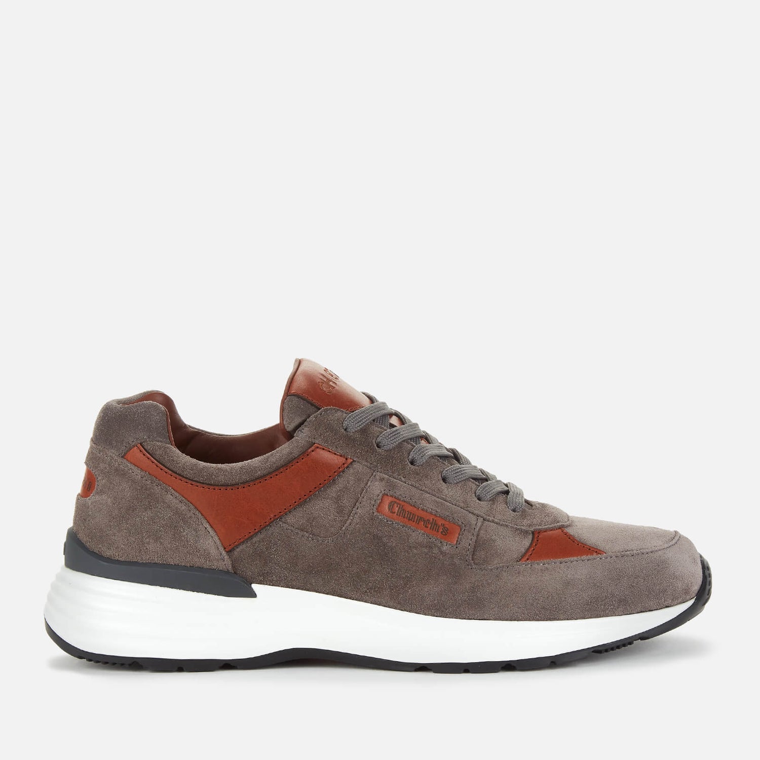 Church's Men's Ch873 Suede Running Style Trainers - Army Grey - Free UK ...
