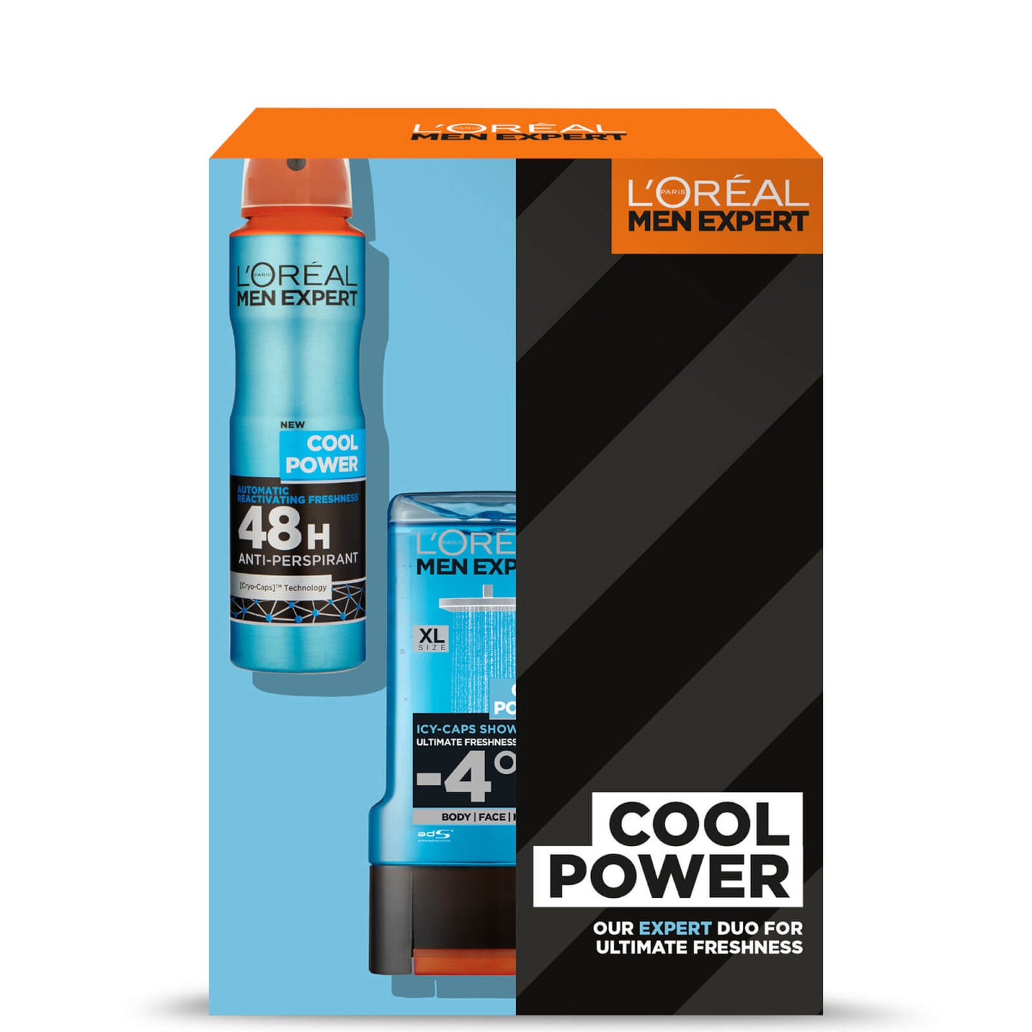 L'Oreal Men Expert Cool Power 2 Piece Gift Set for Him LOOKFANTASTIC