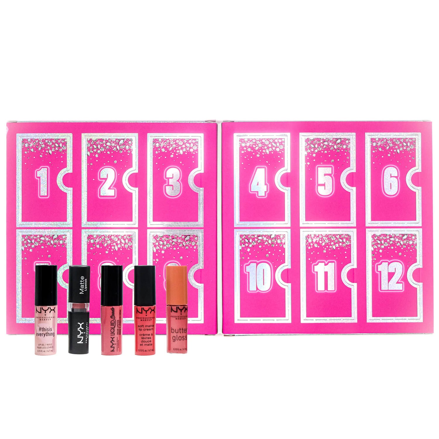 NYX Professional Makeup Diamonds and Ice Please 12 Day Lipstick Advent