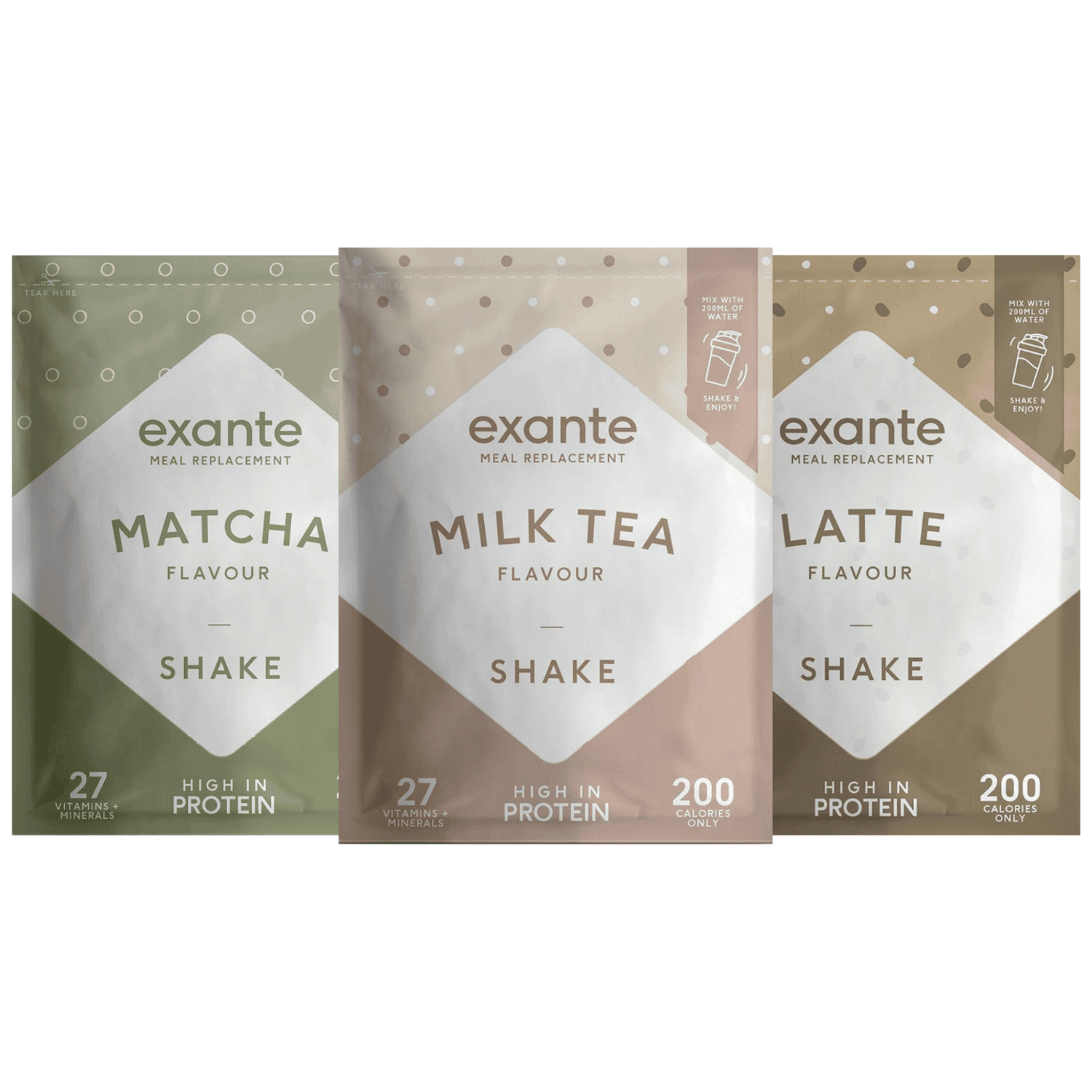 Asian Shake Mixed Bundle (Box of 6) Meal Replacement Shakes exante