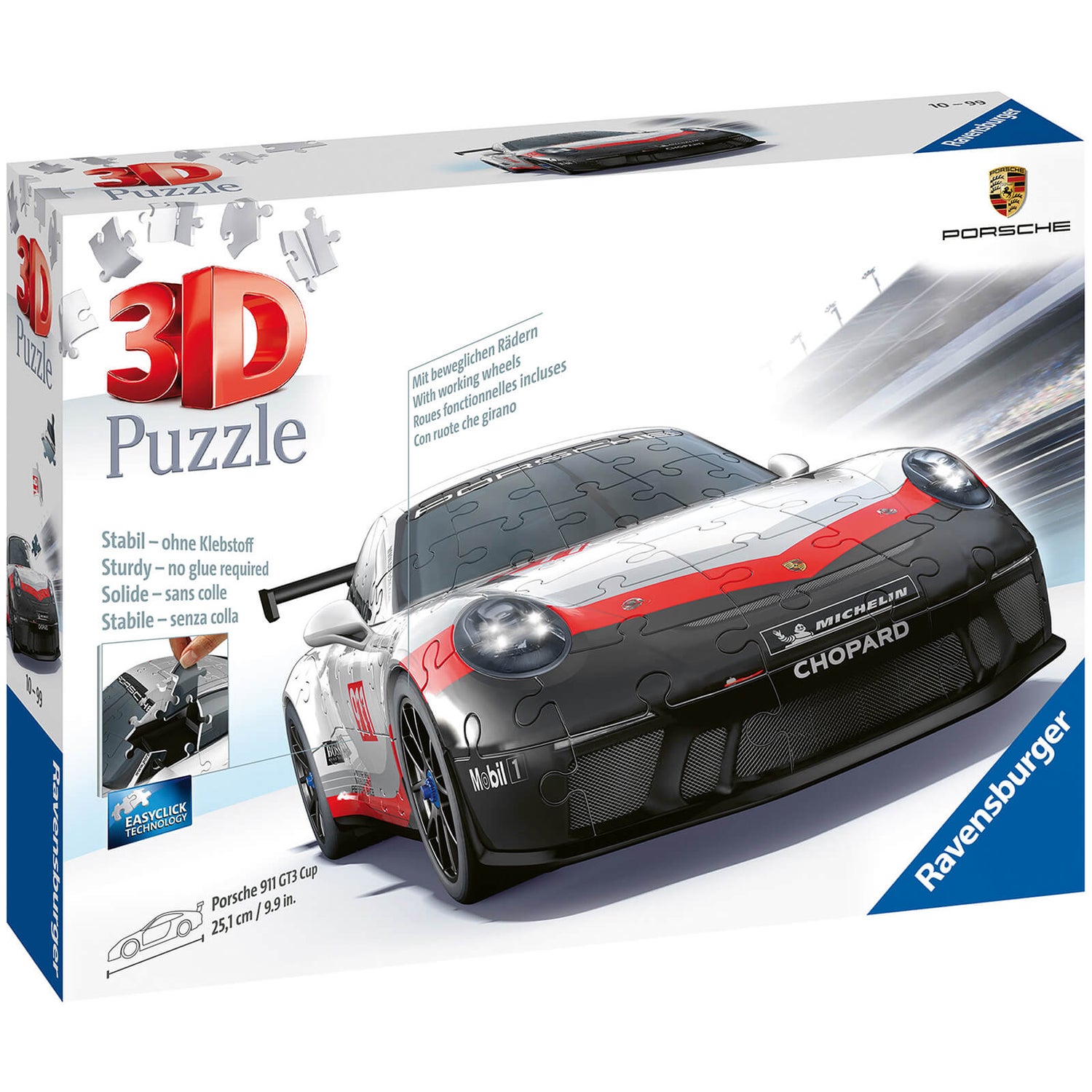Ravensburger Porsche GT3 Cup 3D Puzzle (108 Pieces Toys Zavvi UK