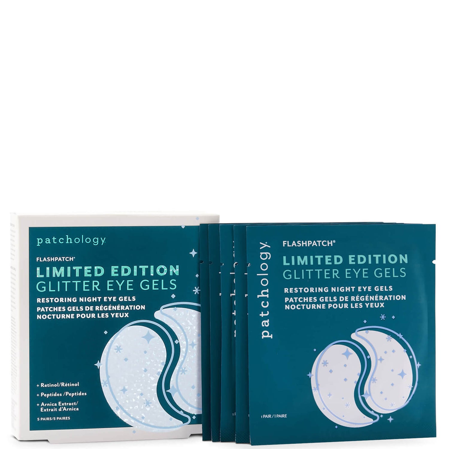 Patchology Limited Edition Restoring Night Glitter Eye Gels (Pack of 5