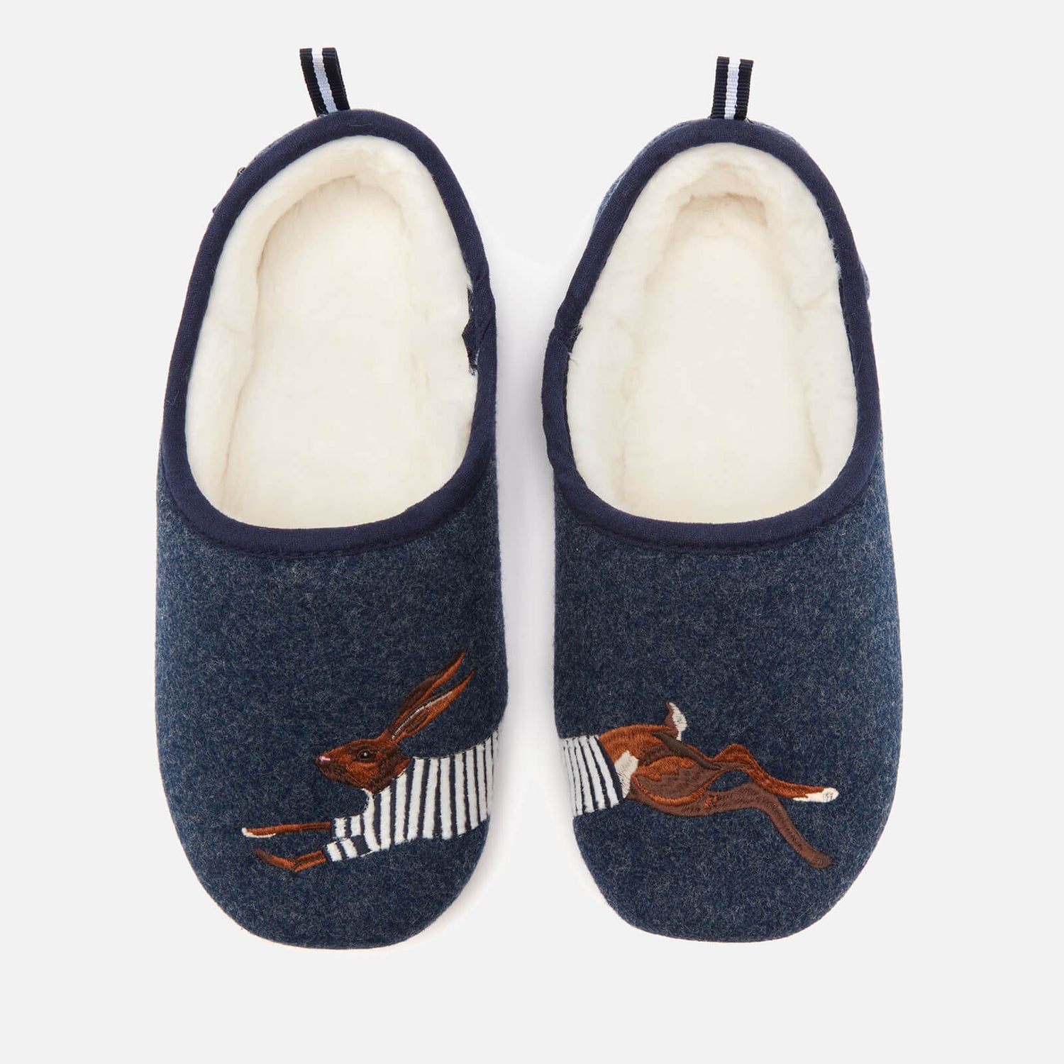 Joules Women's Slippet Felt Mule Applique Slippers - Navy Hare | TheHut.com