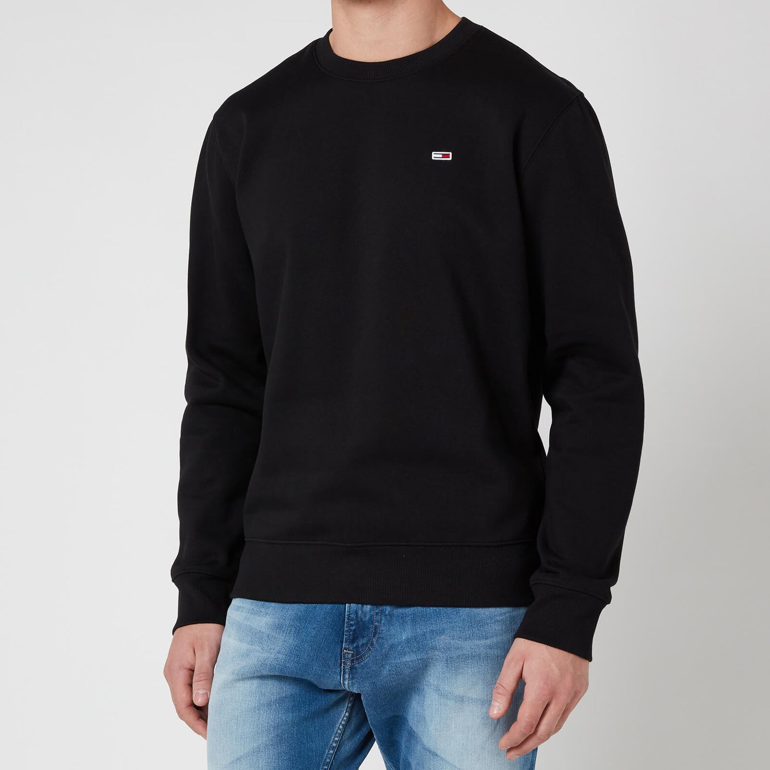 Tommy Jeans Men's Regular Fleece Crewneck Sweatshirt - Black | TheHut.com