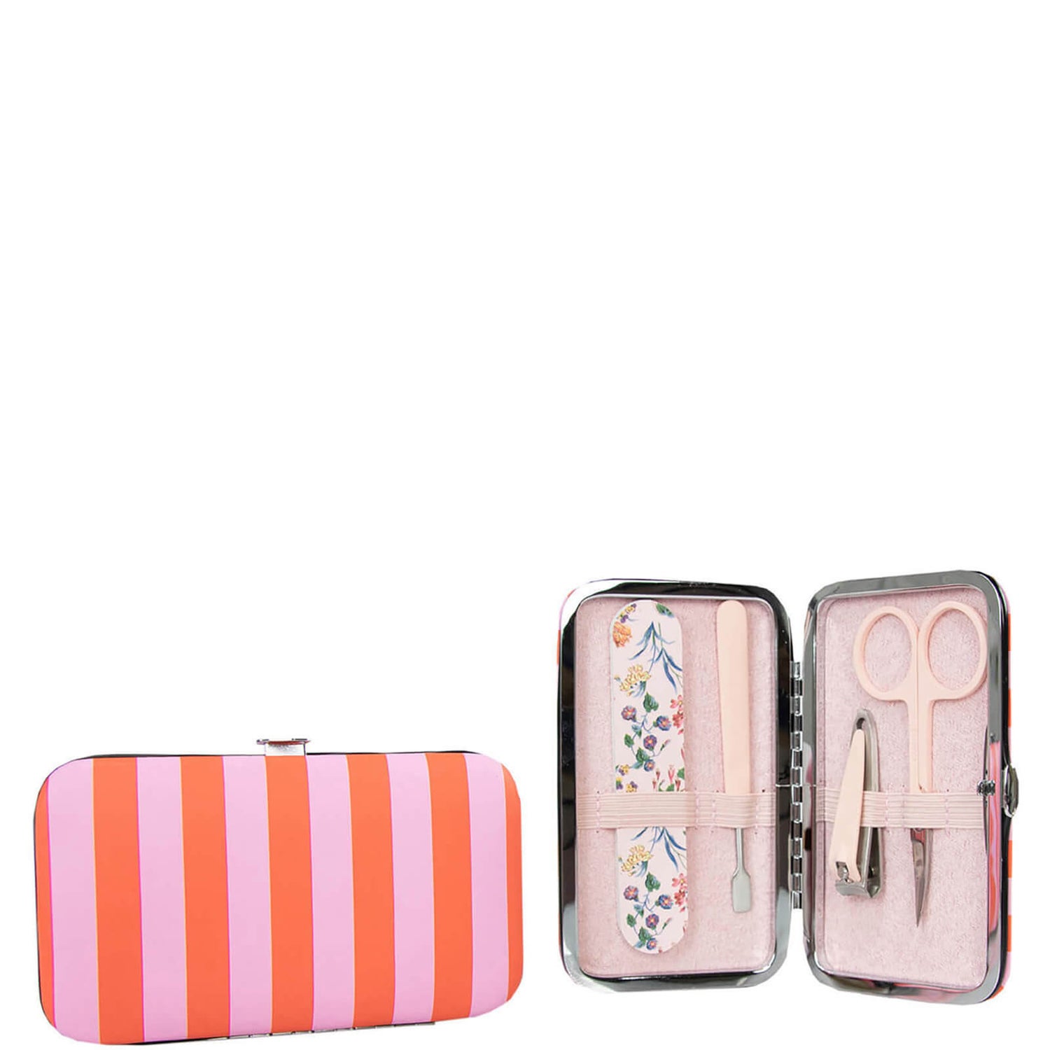 The Vintage Cosmetic Company Candy Stripe Manicure Purse