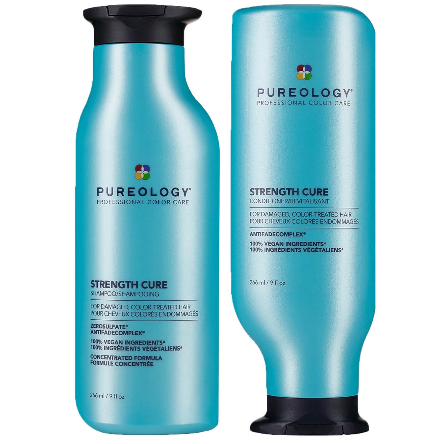 Pureology Strength Cure Shampoo and Conditioner Bundle for Damaged Hair