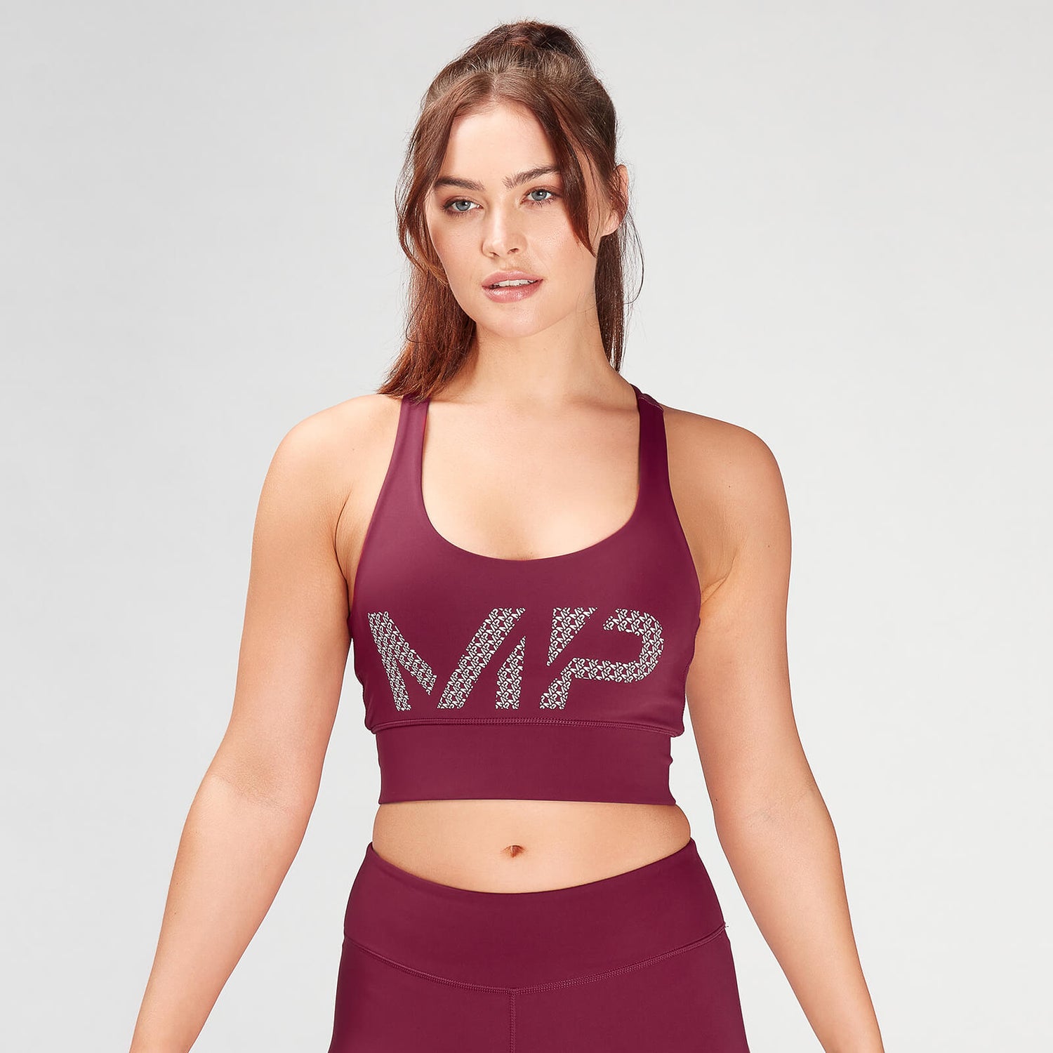 Women's Essentials Printed Training Bra Plum MYPROTEIN™