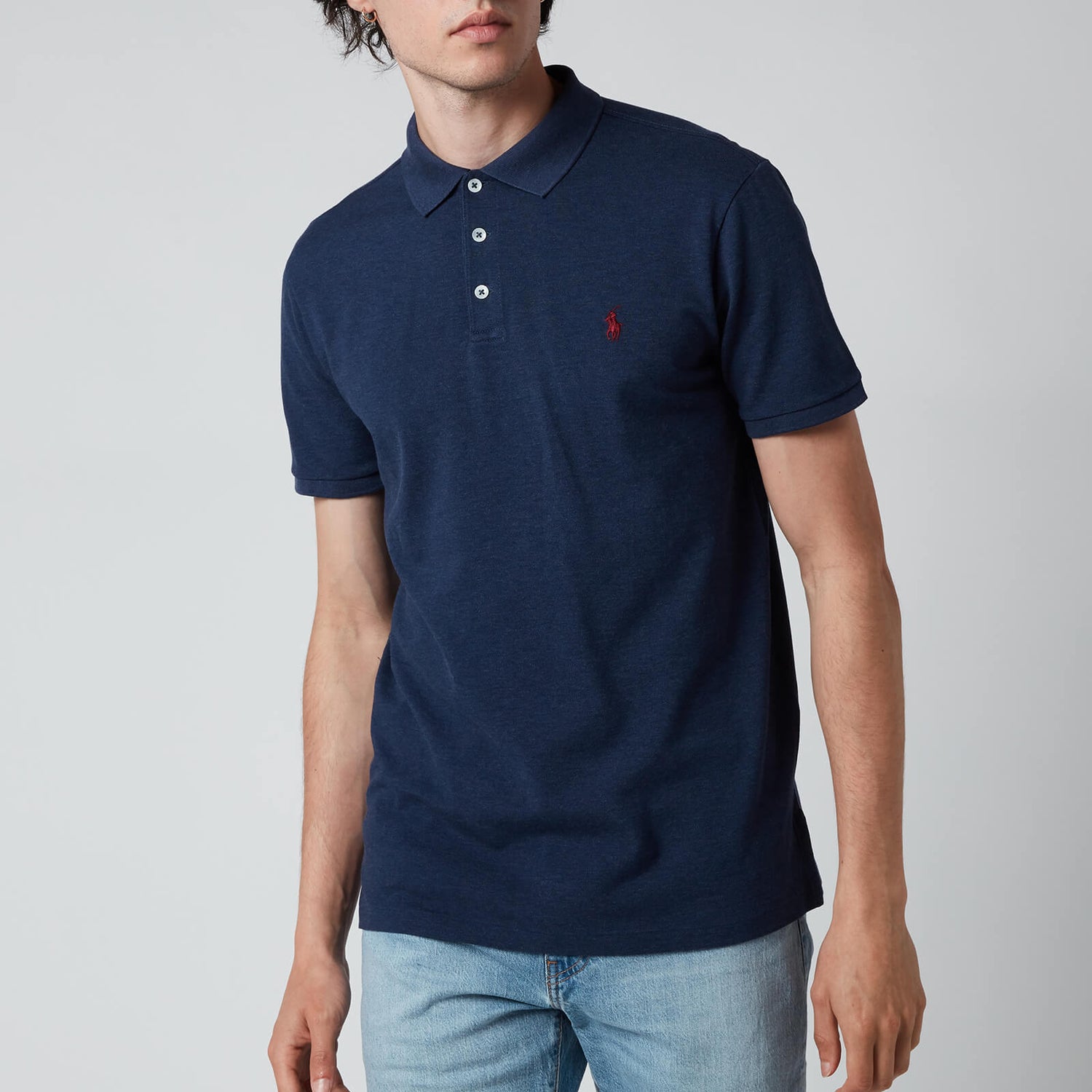 Polo Ralph Lauren Men's Stretch Mesh Slim Fit Polo Shirt - Fresco Blue ...