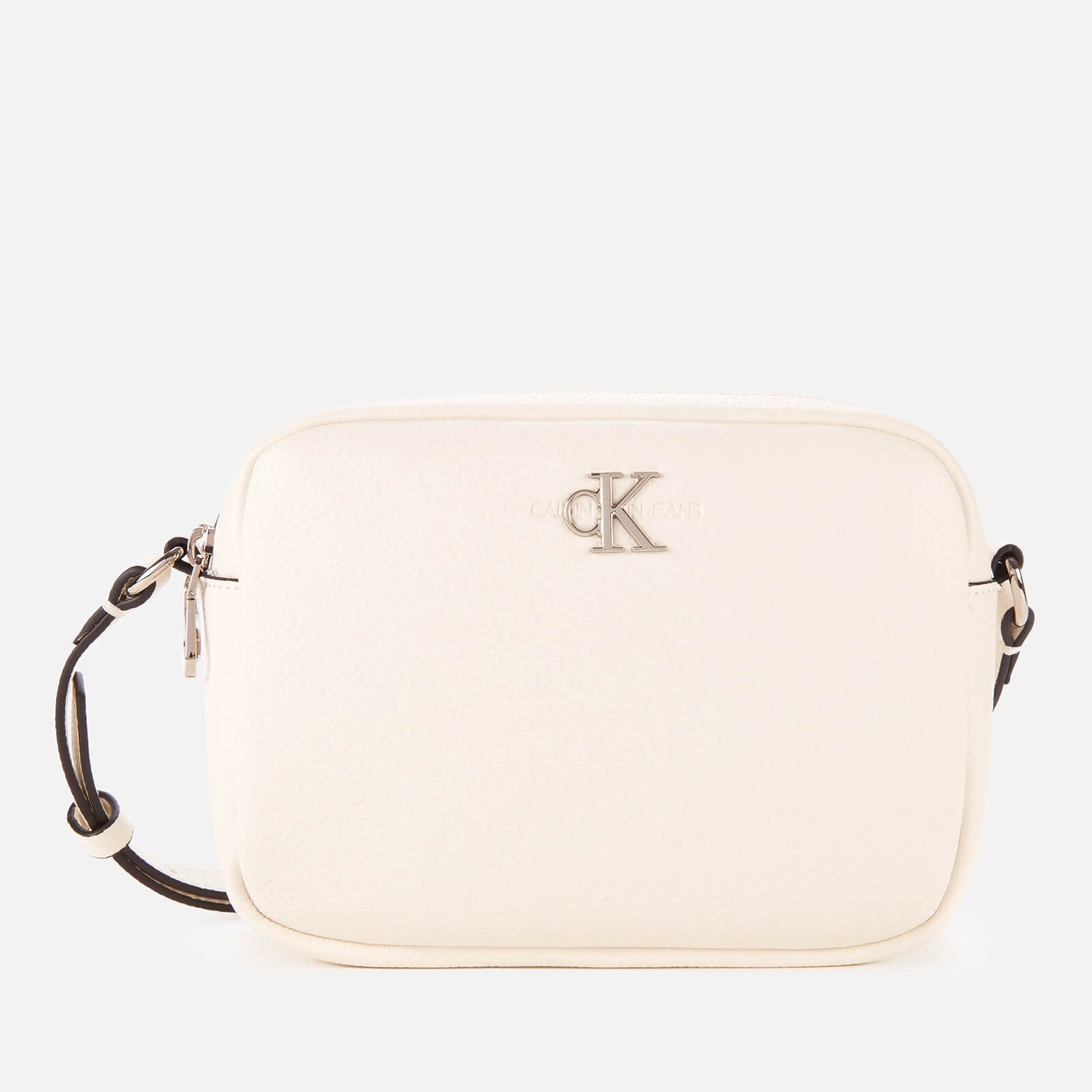 Calvin Klein Jeans Women's Double Zip Cross Body Bag Ivory