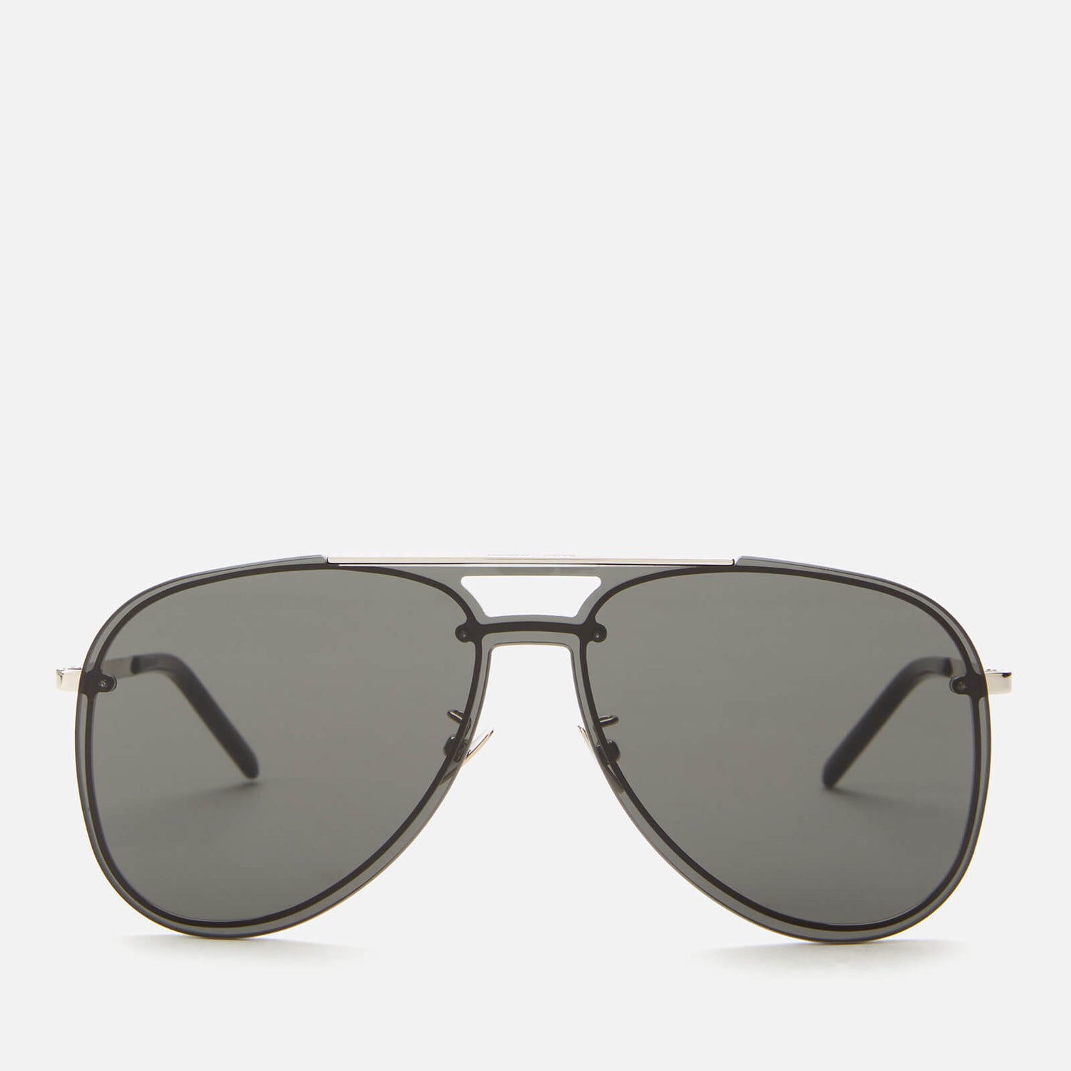 Saint Laurent Men's Classic 11 Mask Aviator Sunglasses - Silver/Grey ...