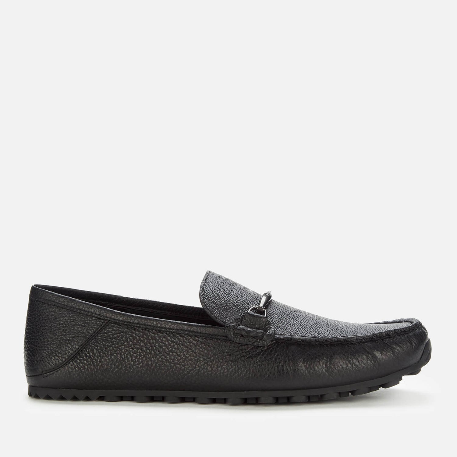 Coach Men's Collapsible Heel Signature Driving Shoes Charcoal/Black