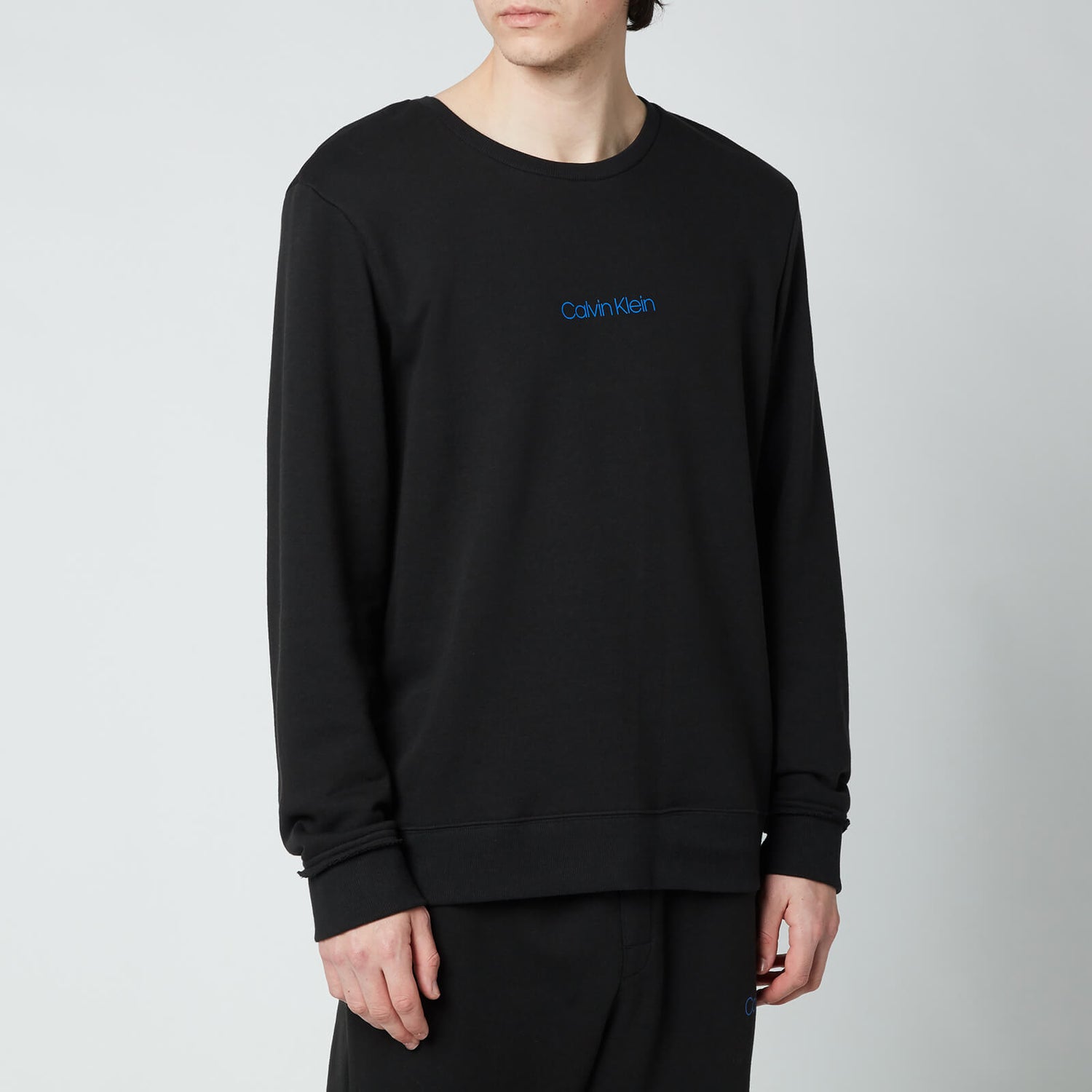 Calvin Klein Men's Chest Logo Sweatshirt - Black - Free UK Delivery ...