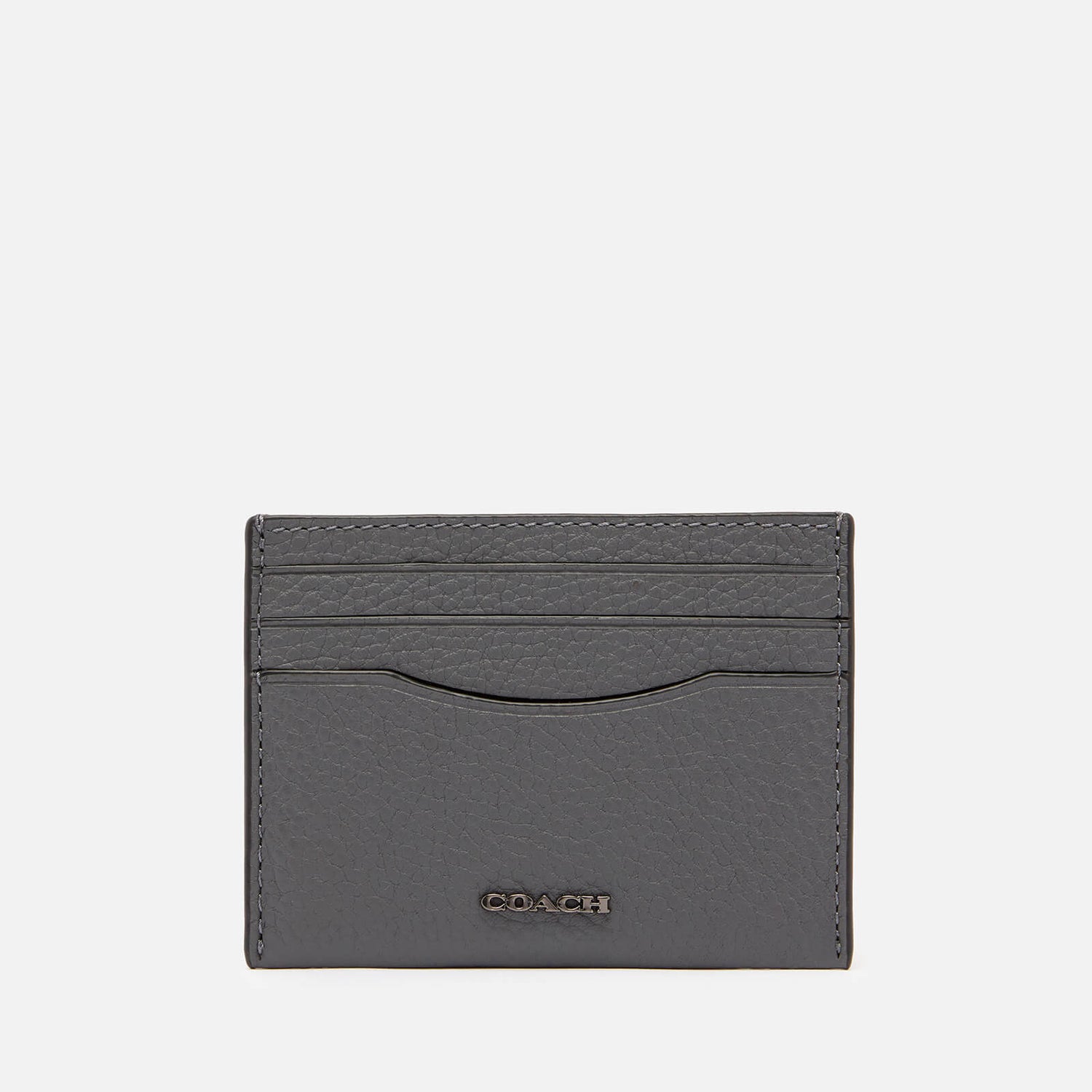 Coach Men's Pebble Leather Card Case - Graphite - Free UK Delivery ...