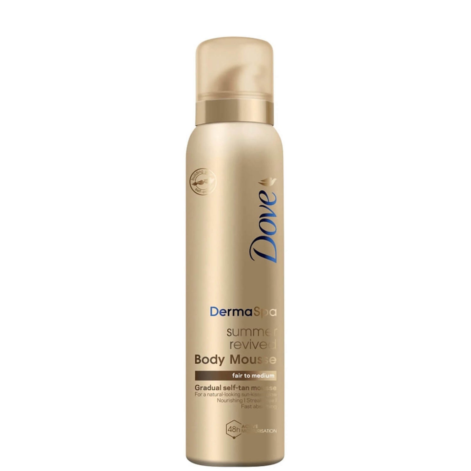 Dove Derma Spa Gradual Self Tan Mousse Fair to Medium 150ml LOOKFANTASTIC