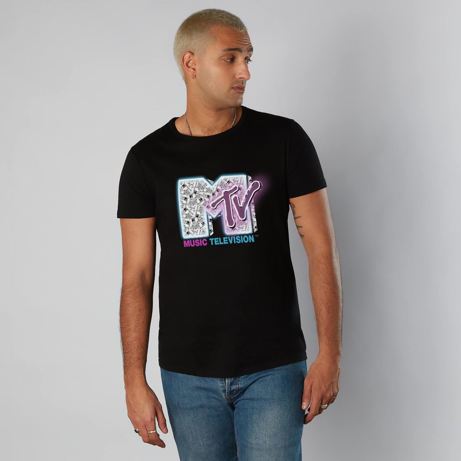 mtv shirt black