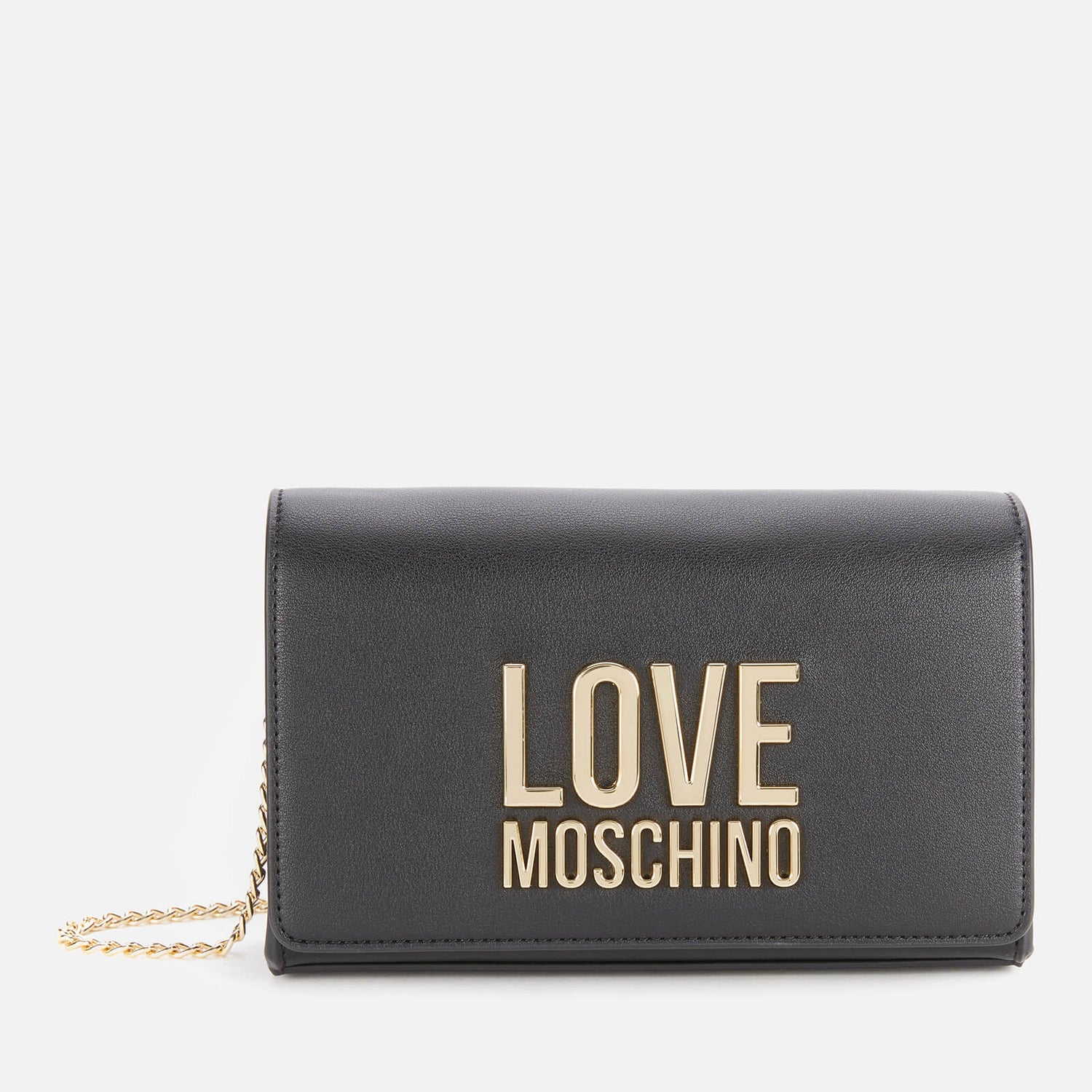 Love Moschino Women's Logo Chain Cross Body Bag Black 免邮