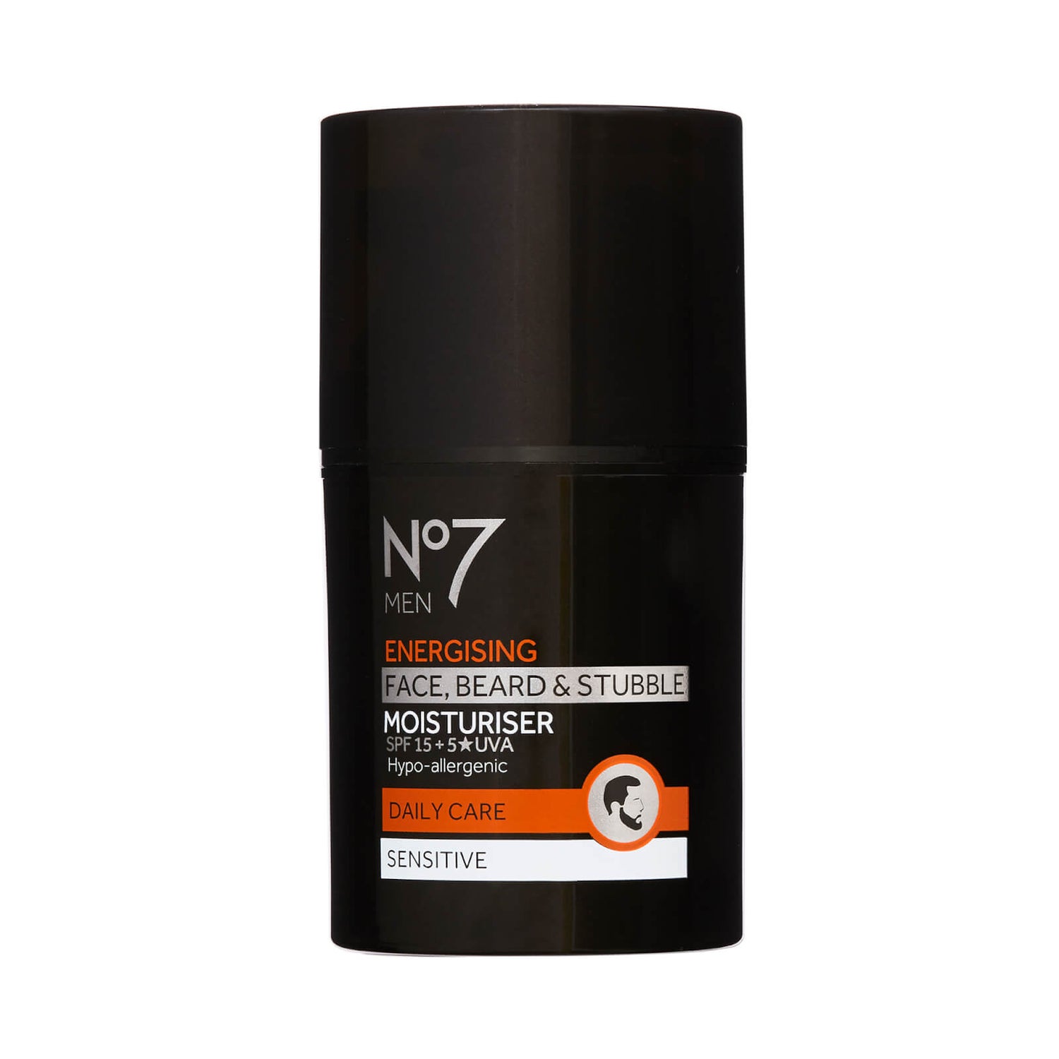 Men Energising Face, Beard & Stubble Moisturiser SPF15 50ml No7 UK