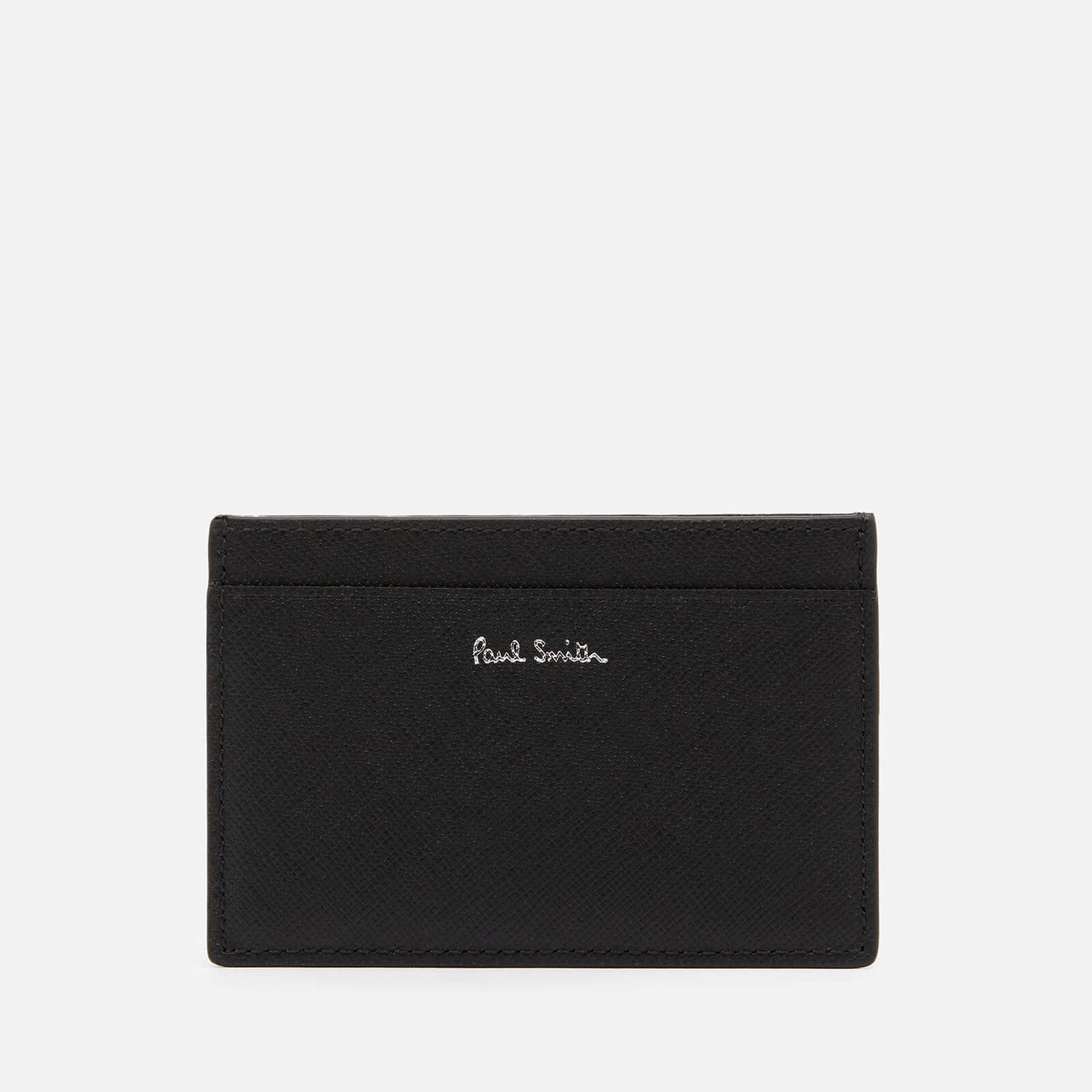 PS Paul Smith Men s Leather Mini Print Credit Card Holder Black 