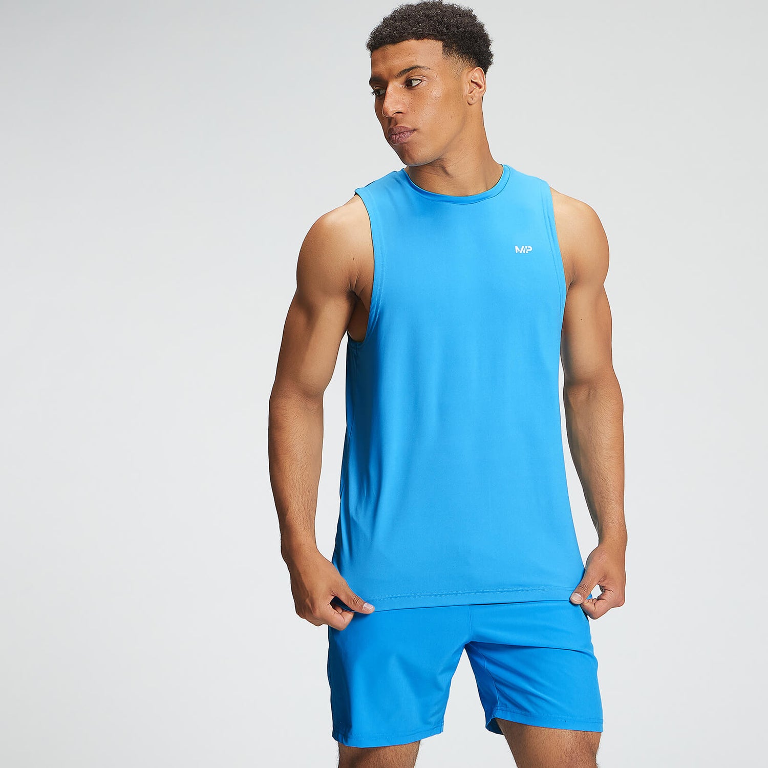 MP Men's Tempo Graphic Tank Top Bright Blue MYPROTEIN™