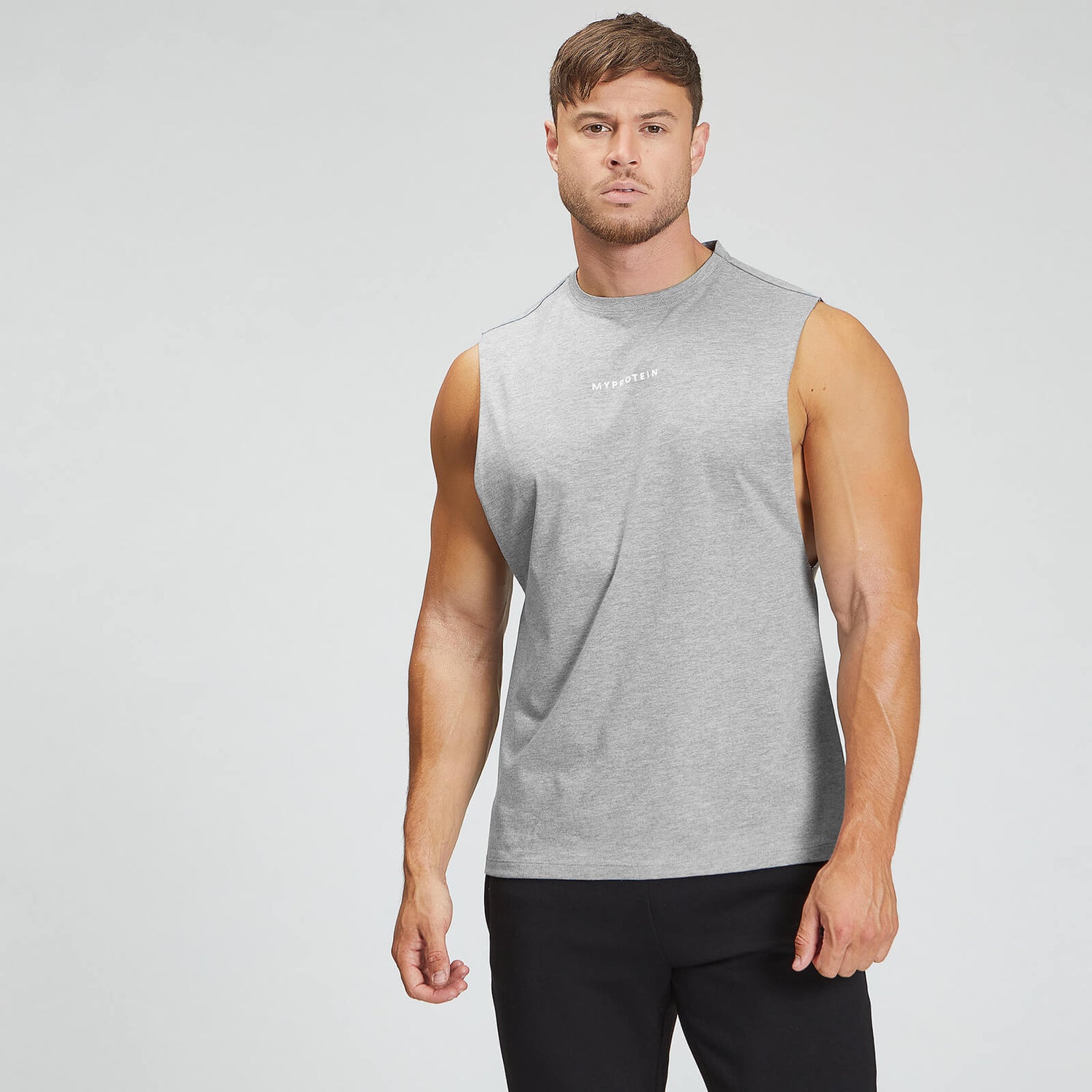 MP Men's Original Drop Armhole Tank Top - Classic Grey Marl | MYPROTEIN™