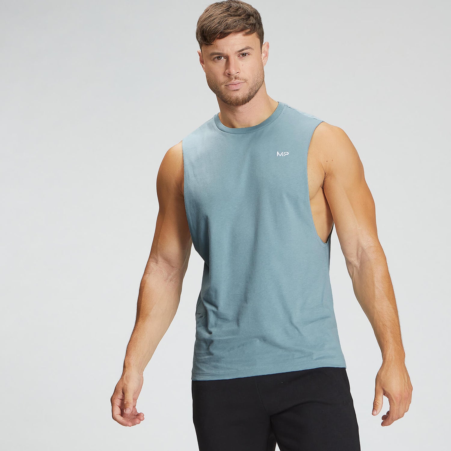 MP Men's Rest Day Drop Armhole Tank Ice Blue MYPROTEIN™